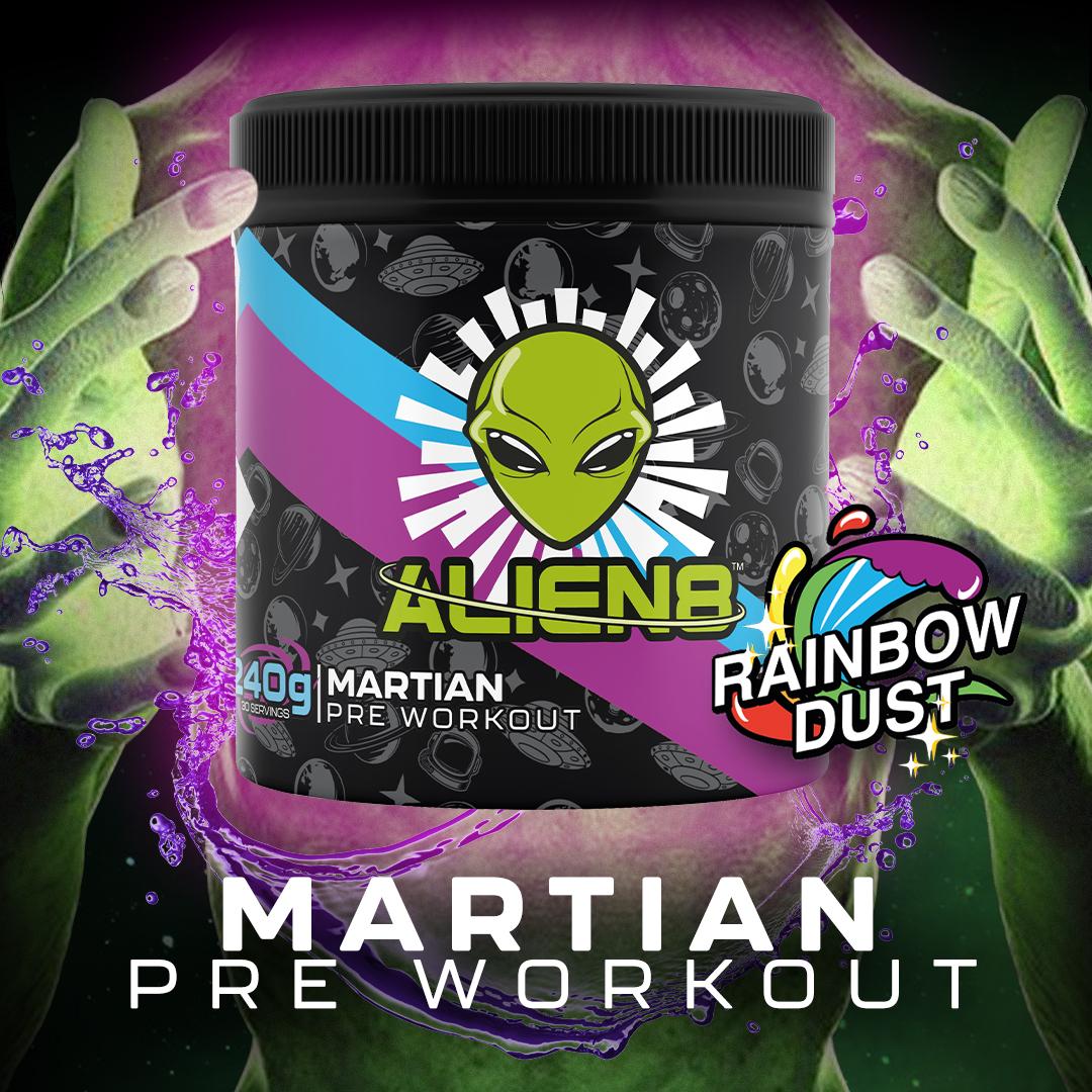 Alien8 Martian Pre Workout Powder 240g - Energy Booster for Gym & Fitness Enthusiasts | Supports Focus & Endurance for Intense Workouts