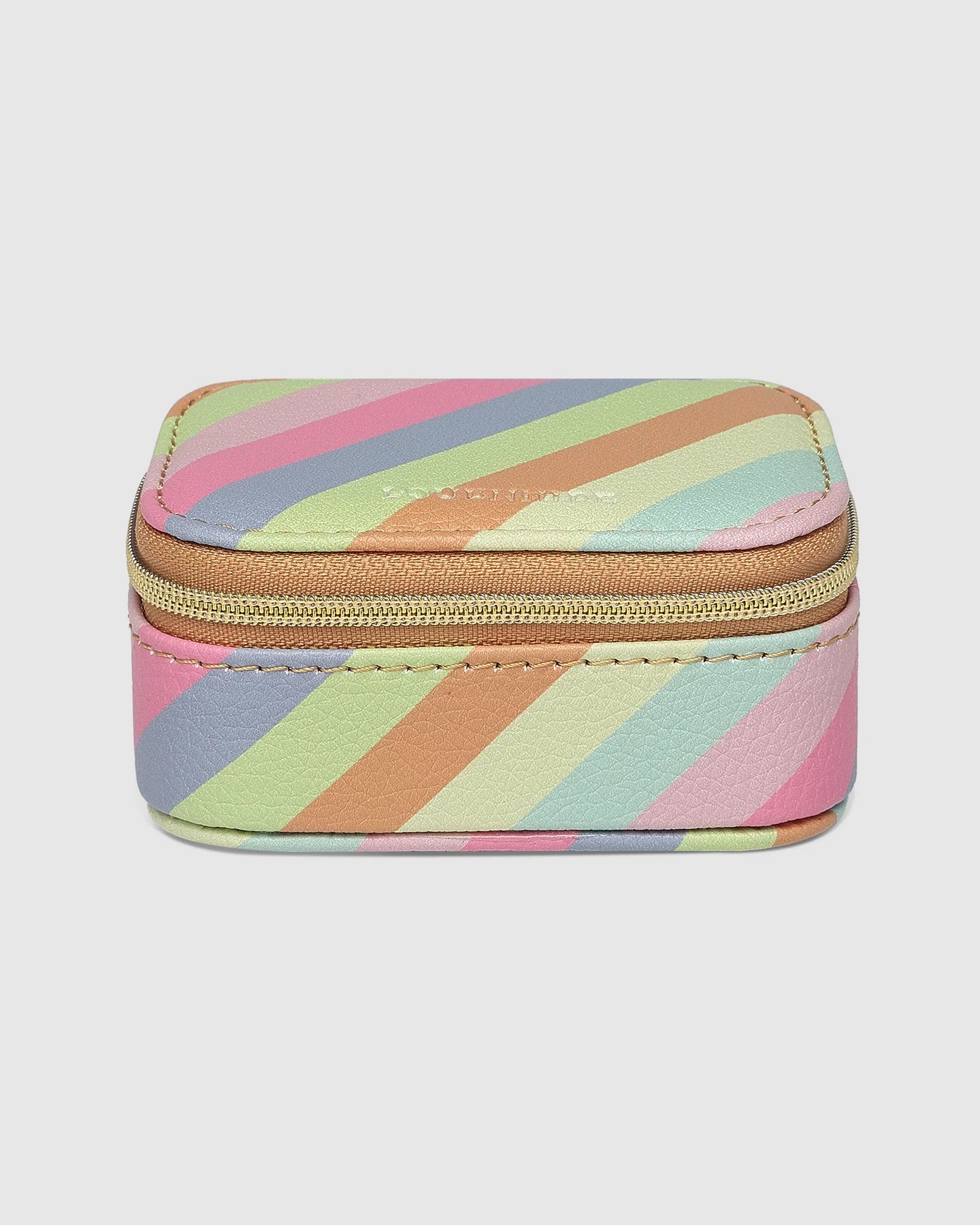 Louenhide Suzie Pastel Stripe Jewelry Box - Elegant Storage for Necklaces, Rings & Earrings | Perfect for Bedroom Vanity, Travel & Gift Giving