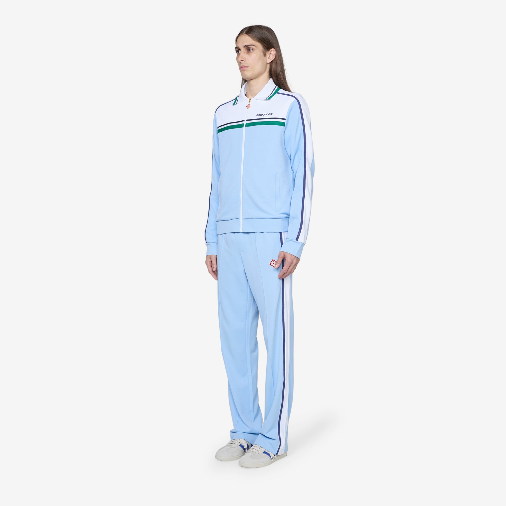 Women's High Waisted Track Pants - Soft Pale Blue Joggers for Running, Yoga & Lounge Wear - Comfortable Casual Athletic Bottoms