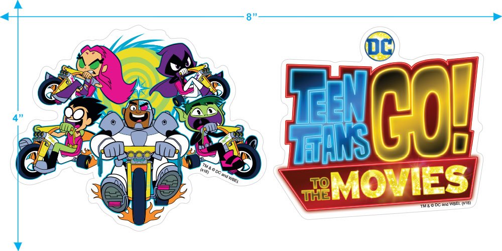 Popfunk Teen Titans Go Robin T-Shirt & Stickers - Cartoon Fan Gift