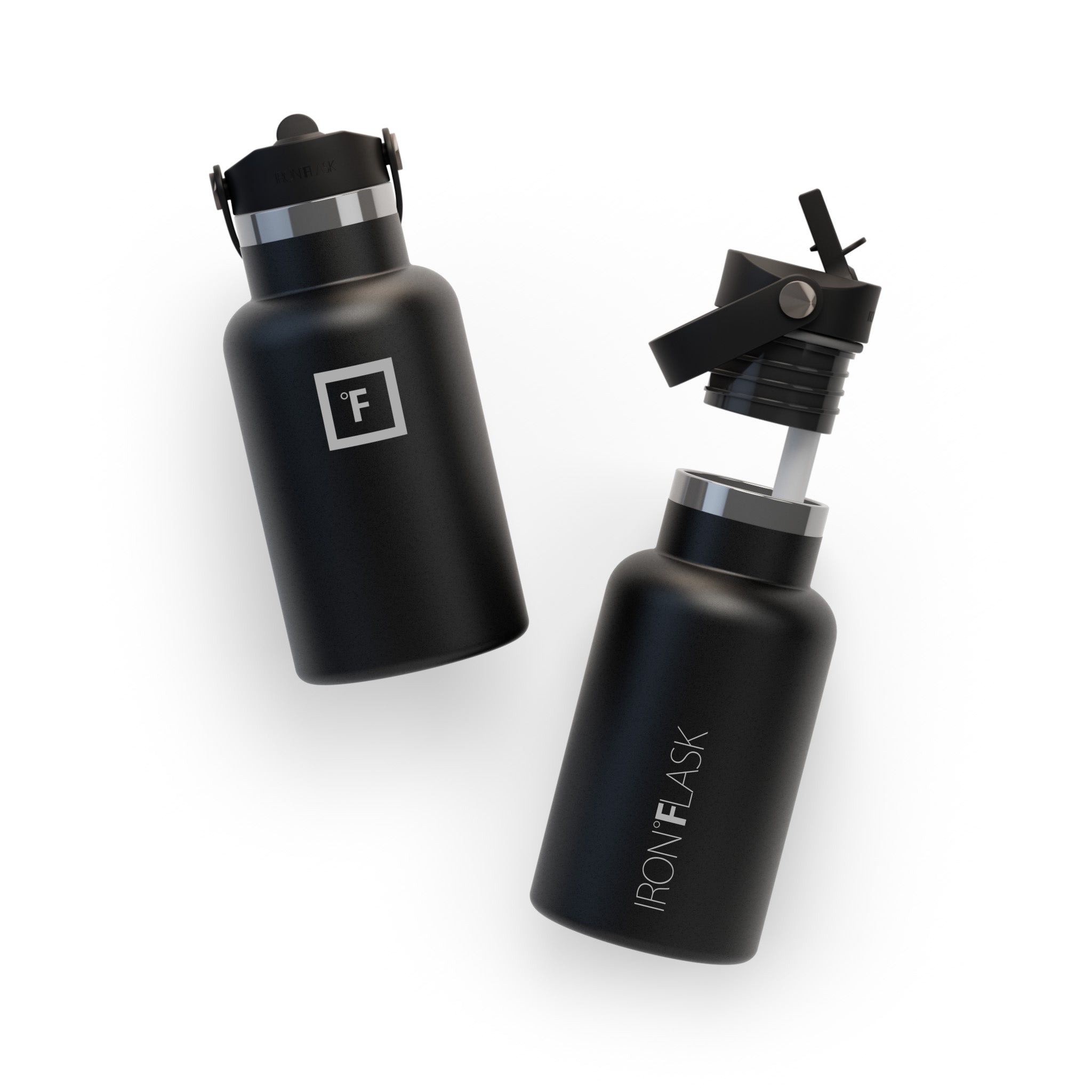 12 Oz Narrow Mouth Water Bottle with Straw Lid - Leakproof & BPA-Free for Gym, Hiking & Travel - Reusable Stainless Steel Water Bottle for Kids & Adults