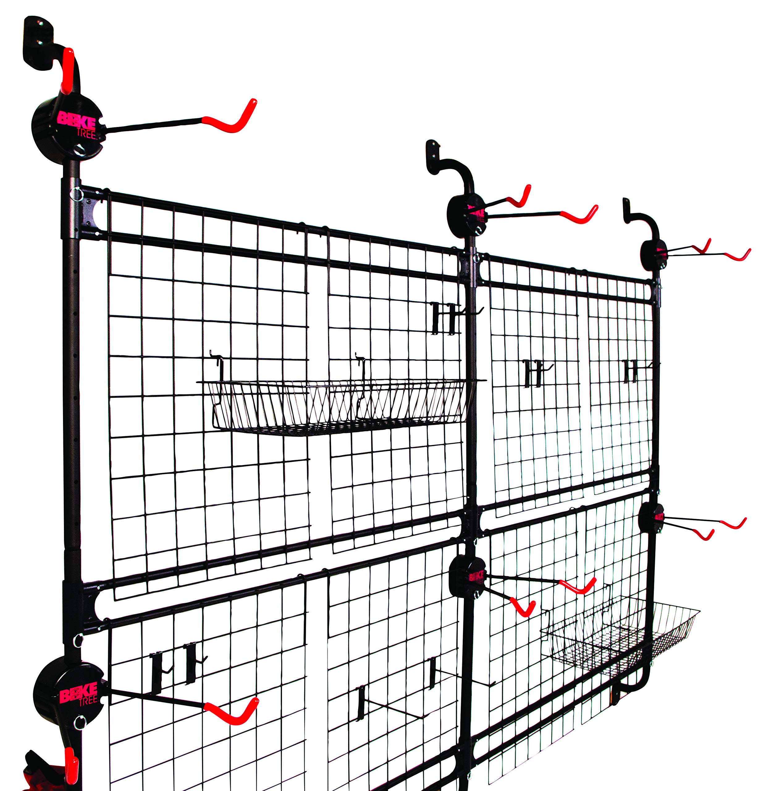 8Ft Bike-Tree Wall Mounted Garage Organizer – Heavy Duty 350lbs Capacity – Customizable Storage for 6 Bikes, Ladders & Kayaks – Perfect for Home, Garage & Outdoor Gear Organization