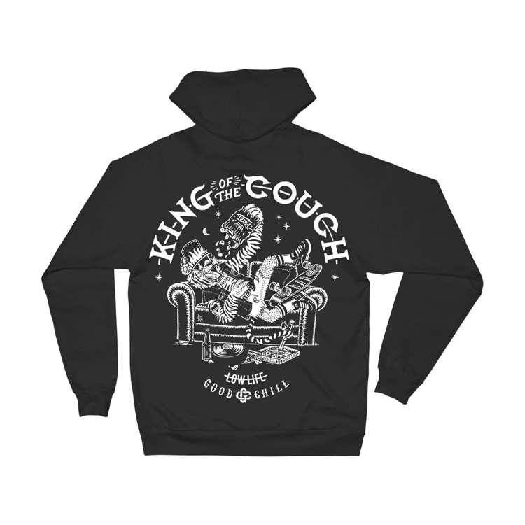 GOOD CHILL Premium Hoodie - King of The Couch - Soft & Comfortable Pullover for Men & Women - Perfect for Lounging, Netflix Nights & Casual Wear