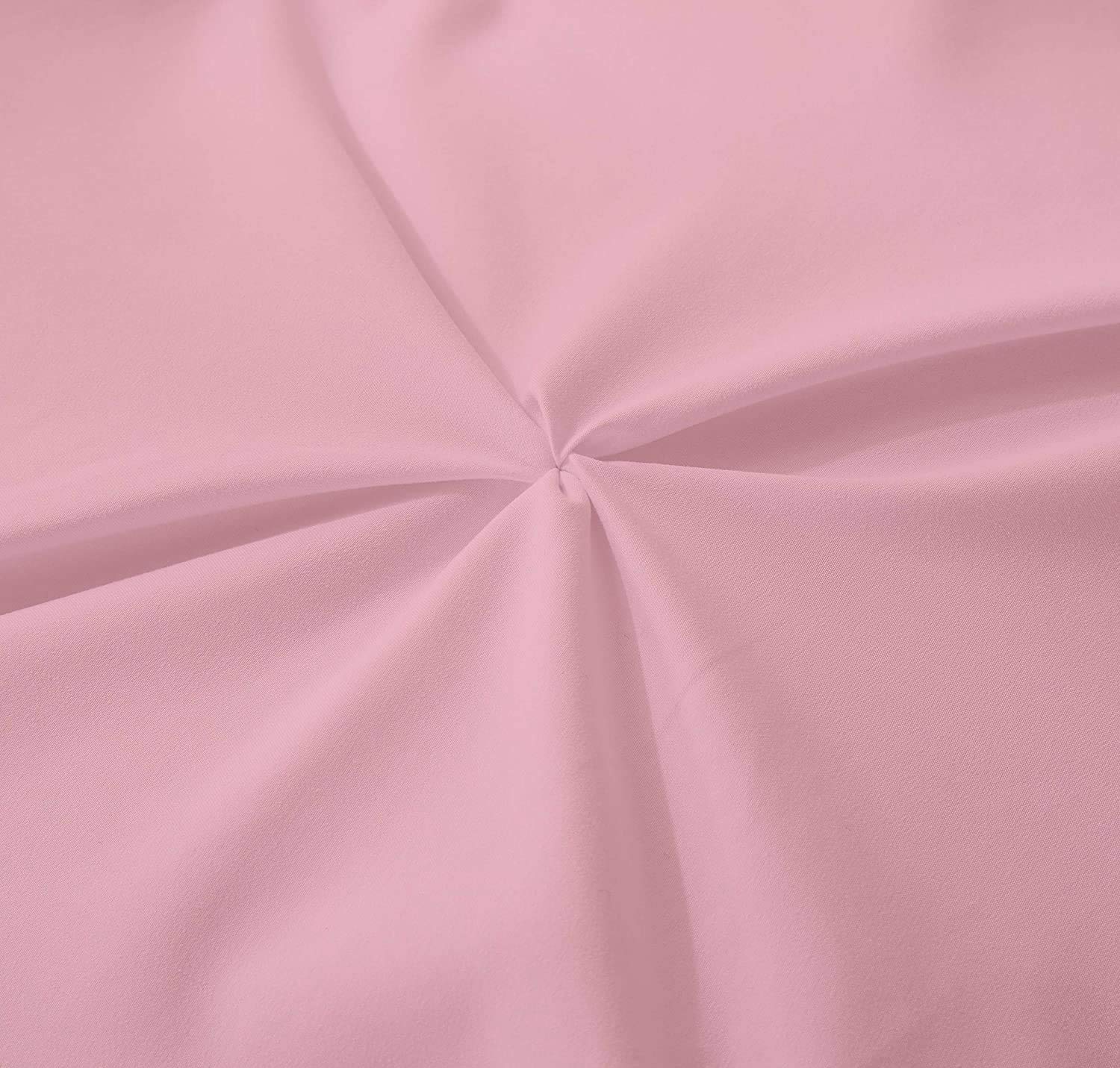 Premium RV Camper Down Alternative Comforter - Oversized 98x120 Inch Baby Pink Solid Luxury Pinch Pleated Bedding - 1000 Thread Count Cotton - Perfect for Travel Trailers, Motorhomes & Cozy Home Bedrooms