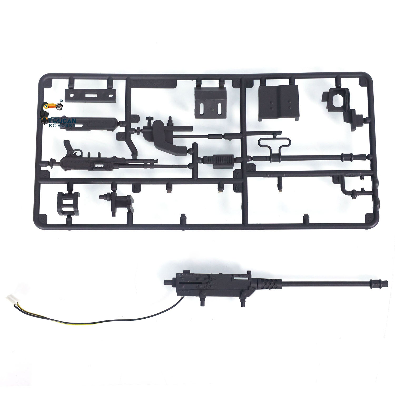 1/16 Heng Long RC Battle Tank 3958 Plastic Machine Gun with Light Metal Tracks, Sprockets & Wheels - Decorative Parts Bag & Antenna Included | Perfect for Military Model Enthusiasts & RC Tank Battles