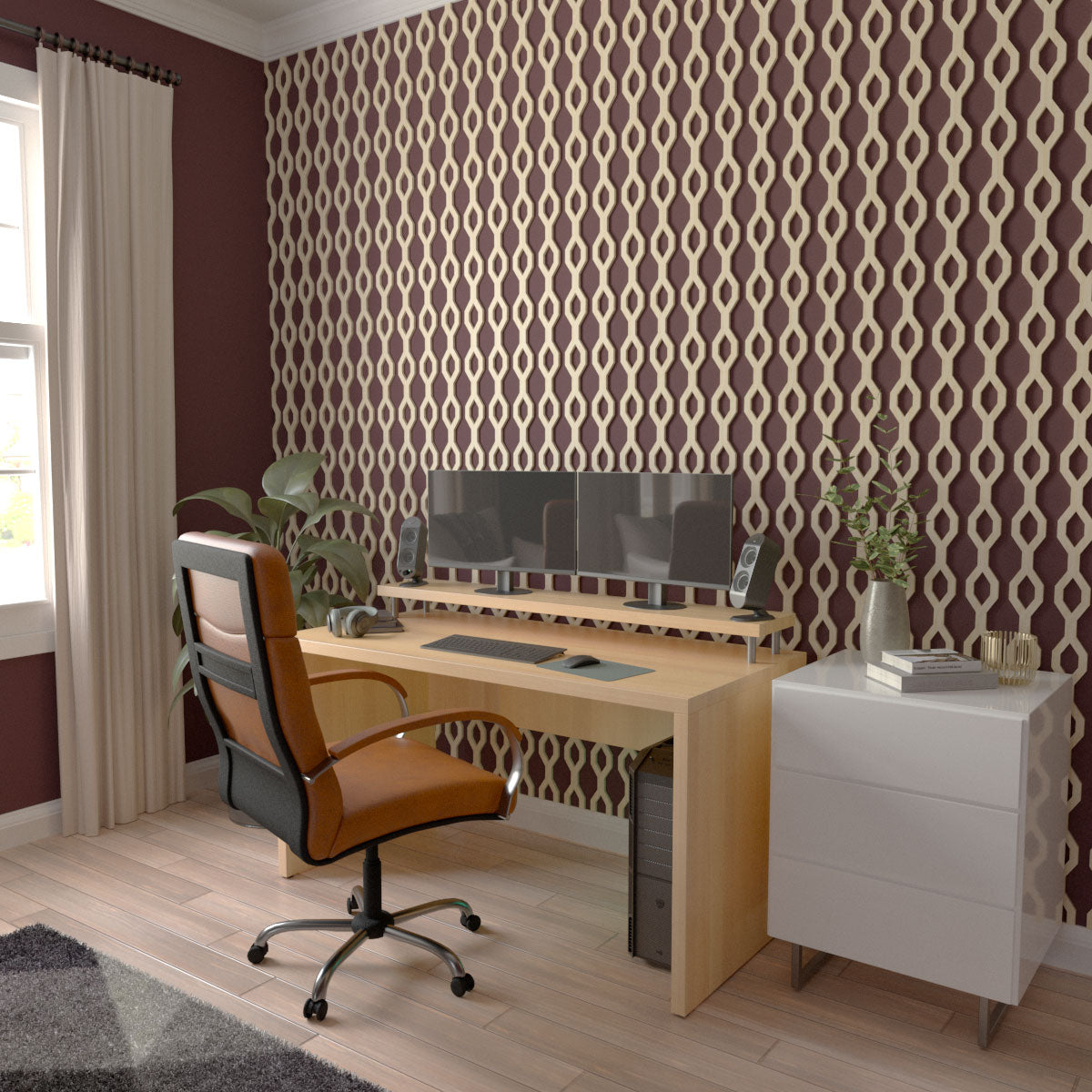 Adjustable Wood Slat Wall Kit - Modern DIY Room Divider & Decorative Panel for Home & Office - Perfect for Living Room, Bedroom, and Workspace Partitions