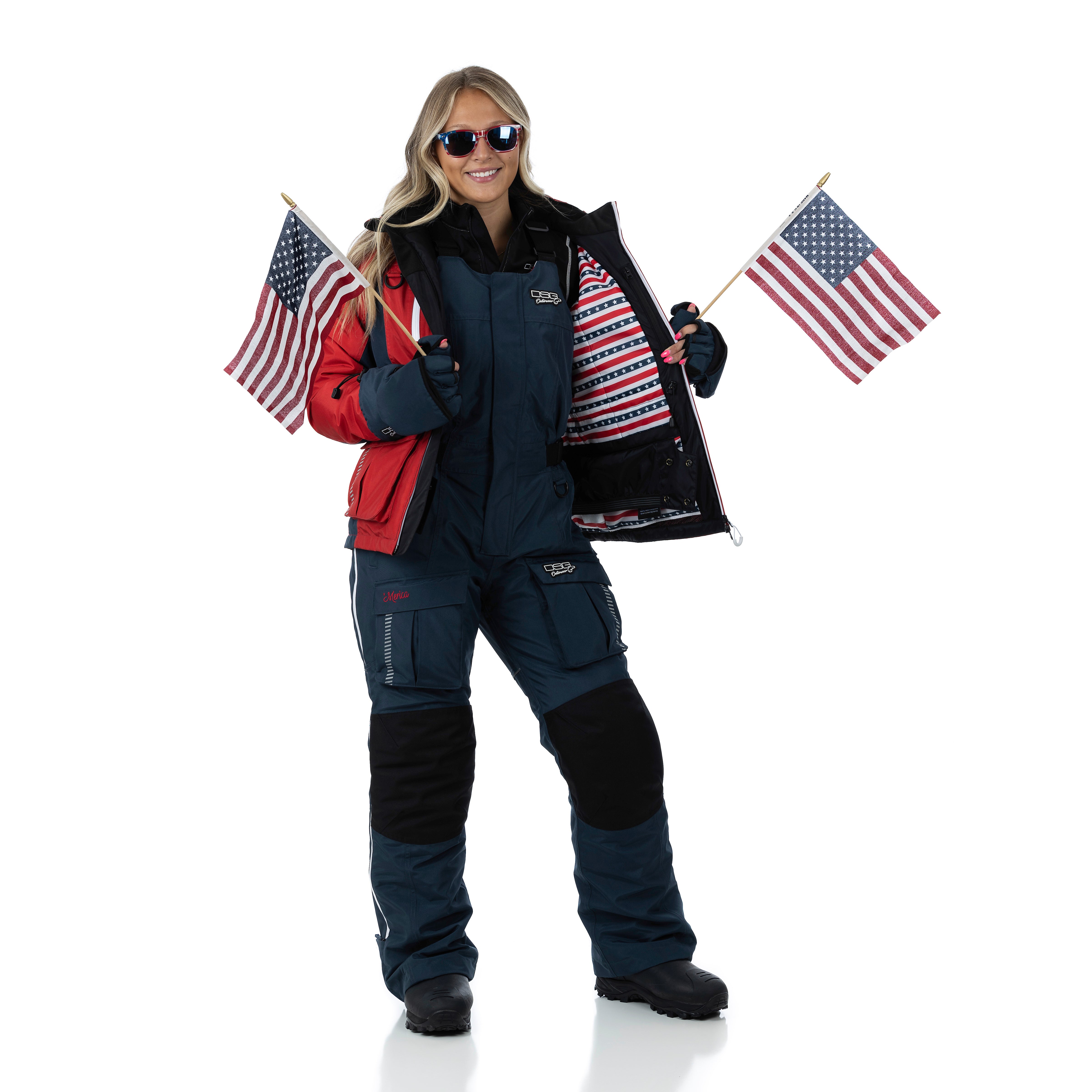Limited Edition Arctic Appeal 3.0 Bib - Waterproof Insulated Snow Bib Pants for Men & Women - Perfect for Skiing, Snowboarding & Winter Outdoor Activities | 'MERICA
