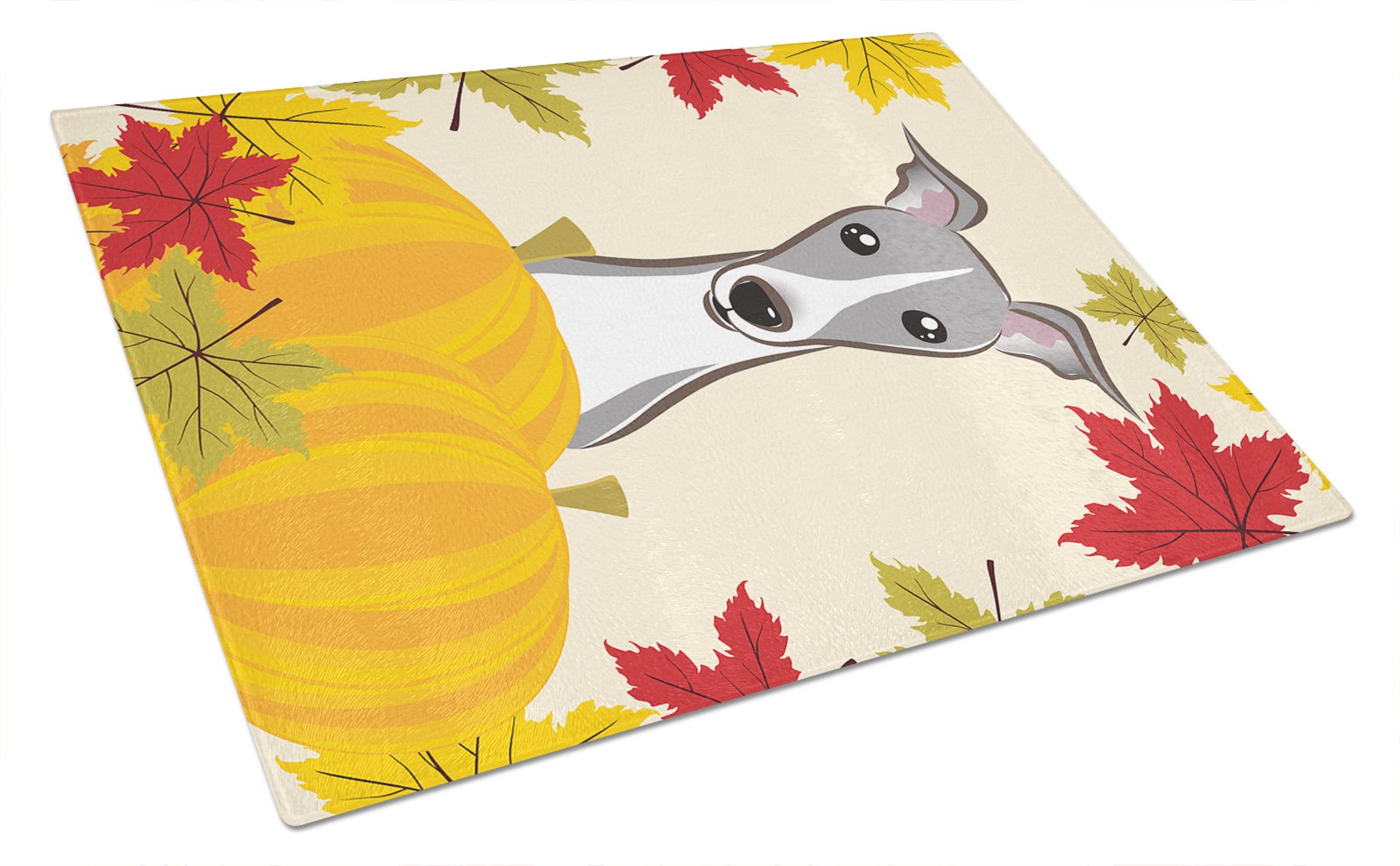 Italian Greyhound Thanksgiving Tempered Glass Cutting Board - Large Decorative Kitchen Chopping & Serving Board - Perfect for Holiday Meals, Entertaining & Home Decor | Caroline's Treasures BB2042LCB