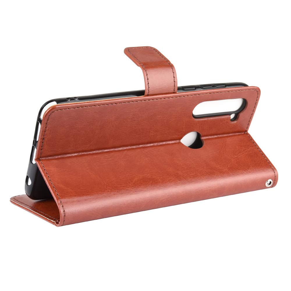 Premium Leather Flip Wallet Case for Motorola Moto G Stylus 2020 / G8 Stylus (XT2043-4/5/6) - Brown Protective Phone Cover with Card Slots & Kickstand - Perfect for Work, Travel & Daily Use