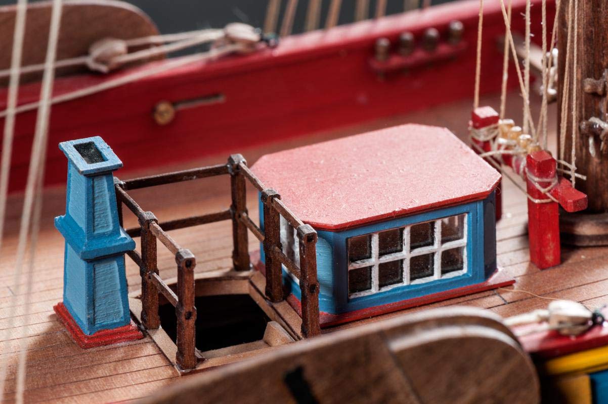 Dusek Dutch Statenjacht Wooden Model Ship Kit D023 - 1:48 Scale Model Boat for Collectors & Hobbyists - Perfect for Home Decor, Gifts & DIY Shipbuilding Projects