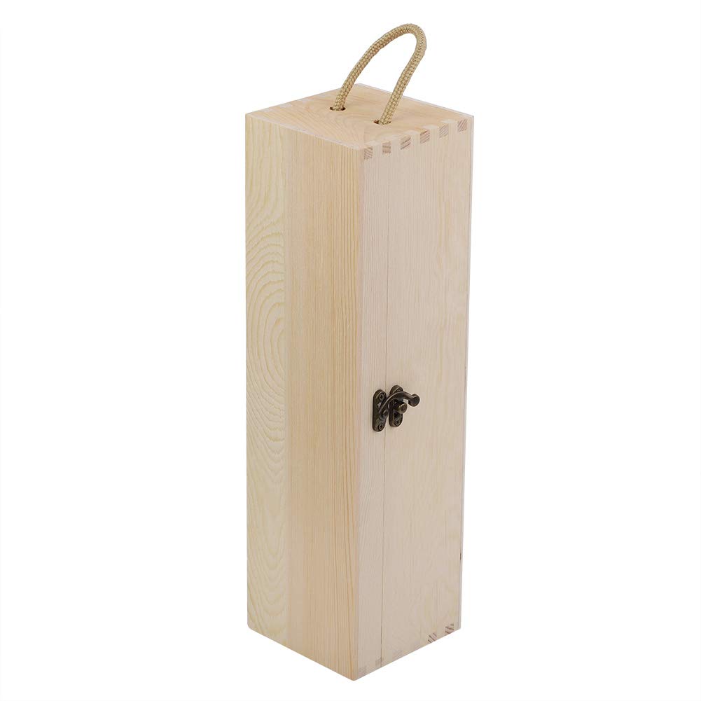 Premium Wooden Wine Gift Box - Single Bottle Holder with Red Wine Packaging - Elegant & Durable for Home, Parties & Gifting - Perfect for Anniversaries, Weddings & Corporate Events