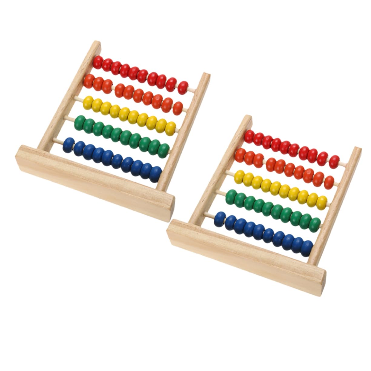 2pcs Bamboo Abacus Toy for Kids - Math Learning Tool, Hand-Eye Coordination Educational Toy, Calculating Puzzle for Children | Perfect for Classroom, Homeschool & Early Childhood Development