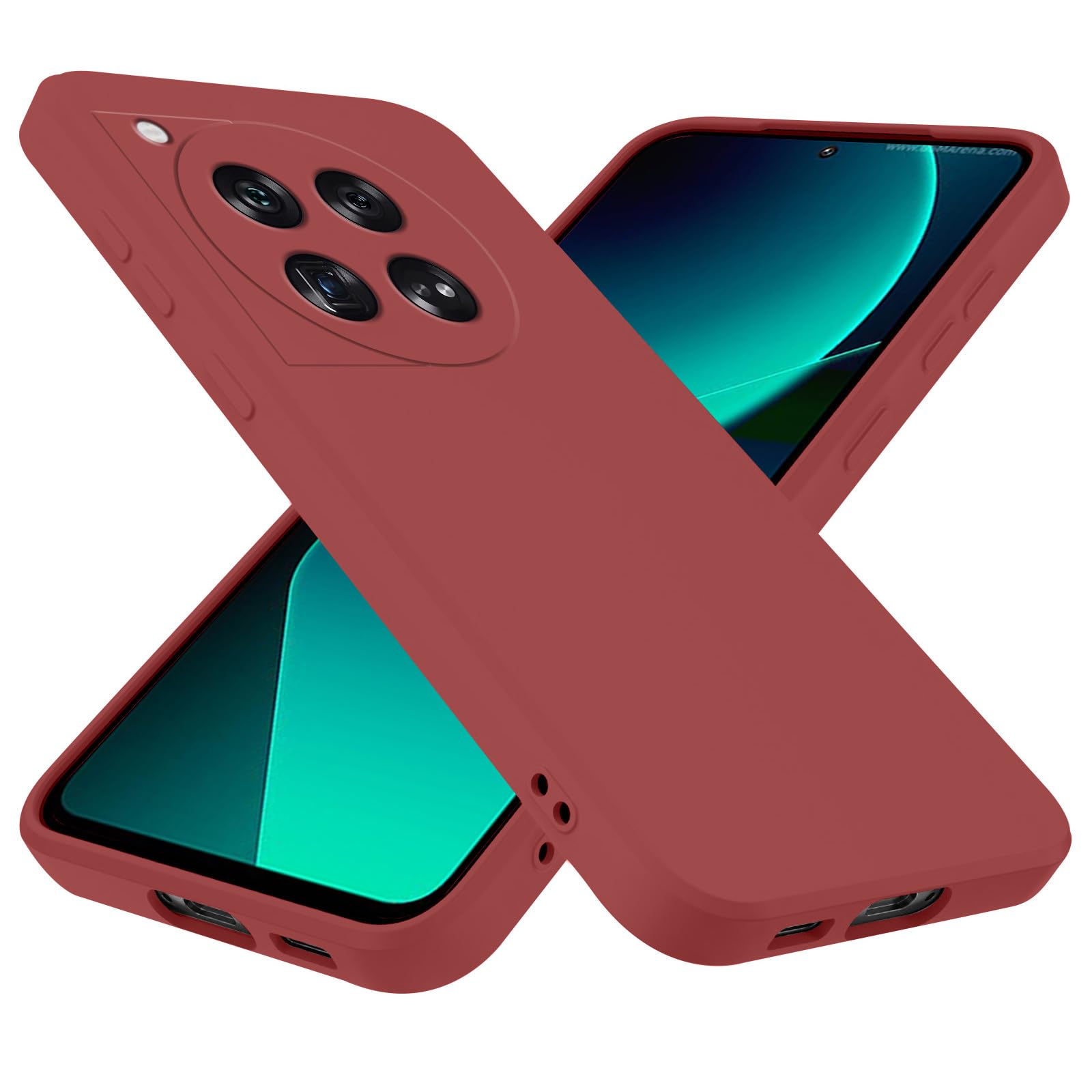 OnePlus 12 Phone Case - Premium Camellia Red Protective Cover for Shock Absorption | Perfect for Daily Use, Travel & Outdoor Activities
