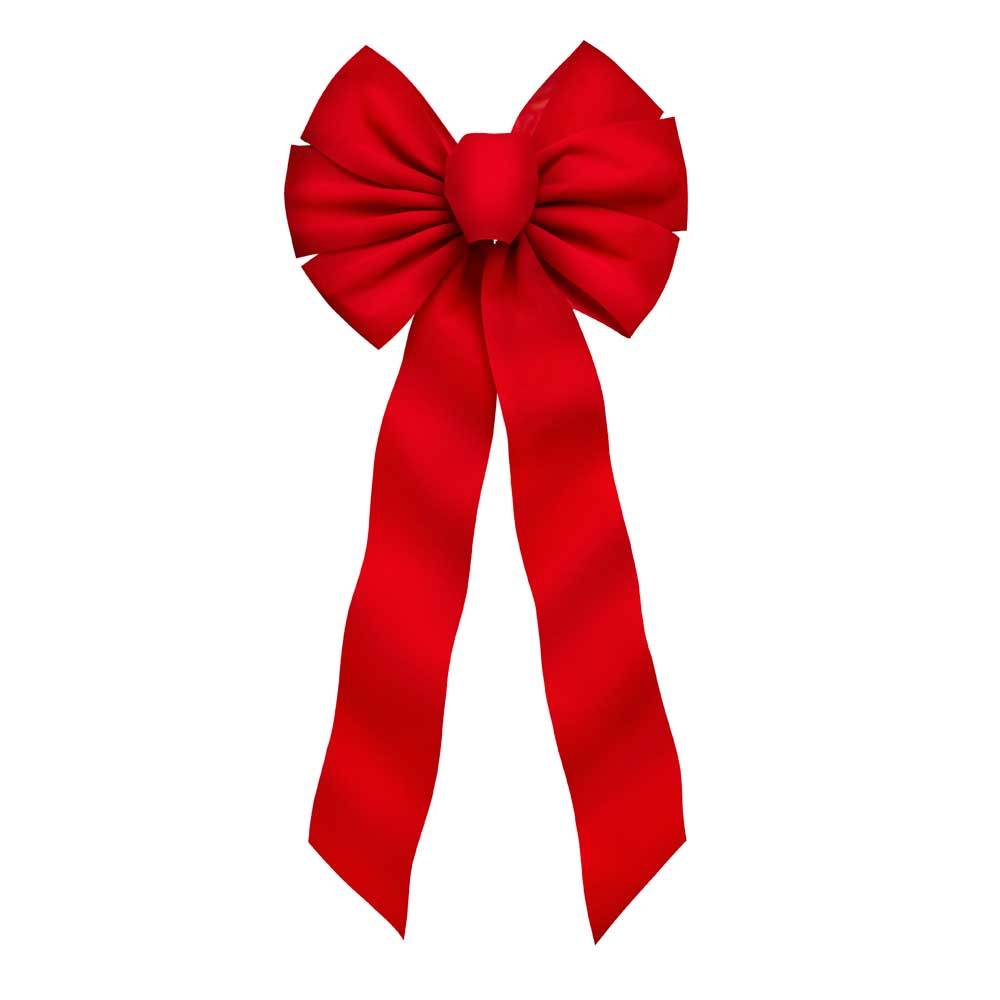10-Pack 22-Inch Red Velvet Christmas Bows with 7 Loops - Perfect for Holiday Gift Wrapping, Tree Decorations & Festive Party Decor