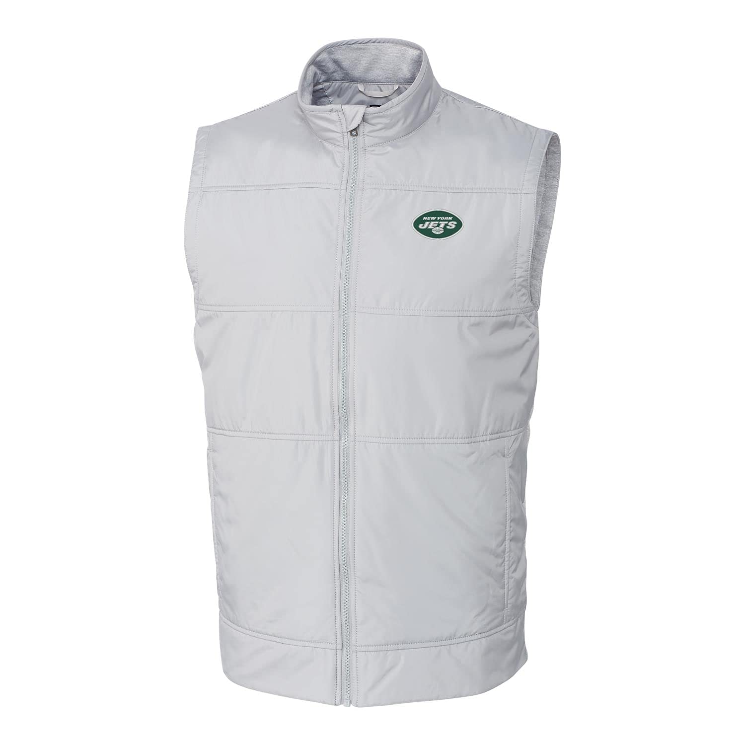 Cutter & Buck Men's NFL Big & Tall Stealth Full-Zip Vest - Lightweight Puffer Jacket for Football Fans, Outdoor Sports & Casual Wear