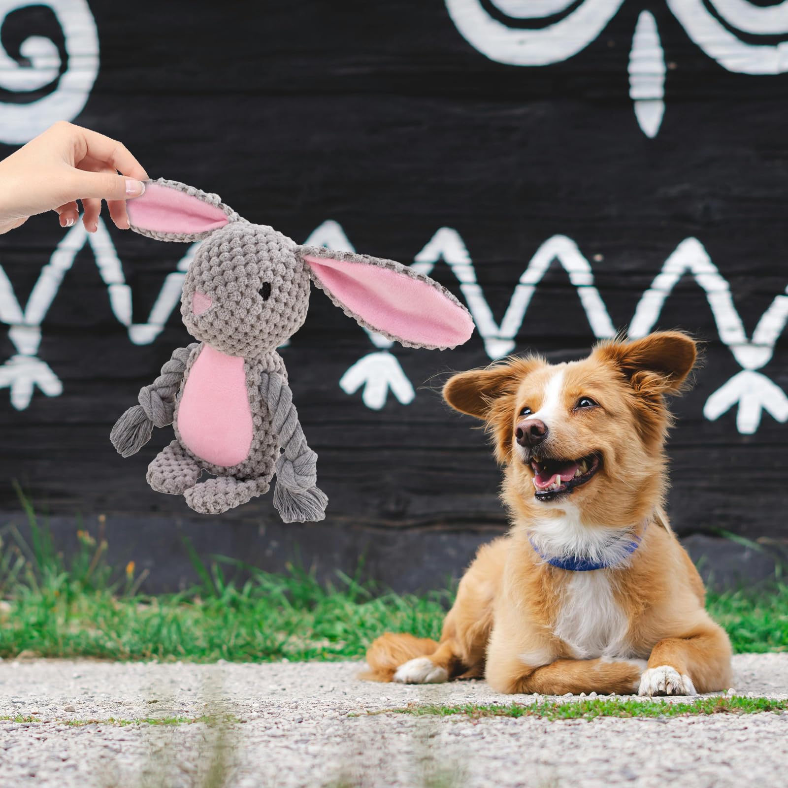 Easter Dog Toys - Squeaky Plush Bunny Egg Chew Toys for Small Dogs | Fun Easter Gifts for Pets, Interactive Play & Training Treats