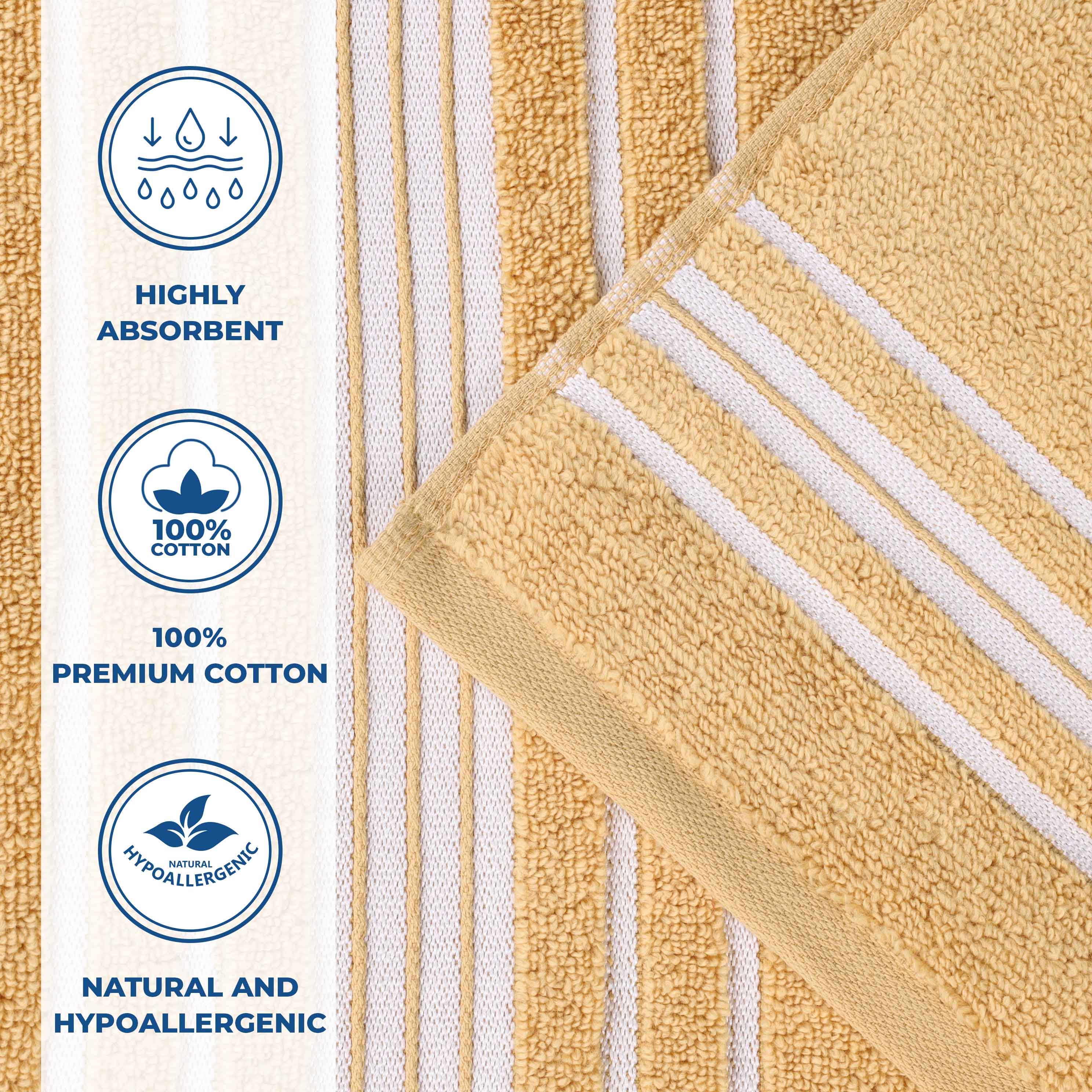 Premium 6-Piece Sadie Zero Twist Cotton Towel Set - Solid & Jacquard Floral Design | Ultra Soft & Absorbent Bath Towels for Spa, Hotel & Luxury Home Use