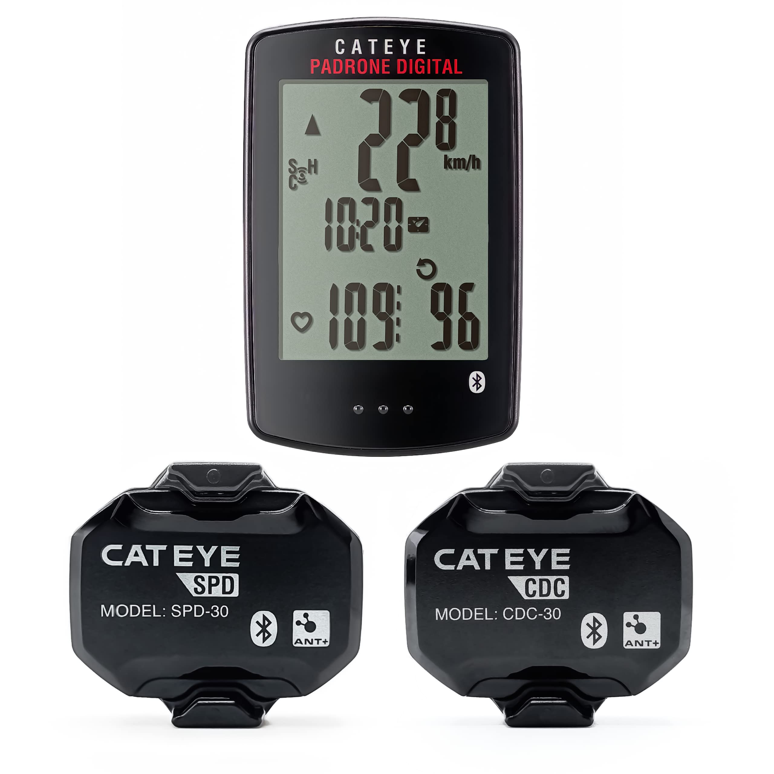 CATEYE Padrone Digital Wireless Bike Computer with Bluetooth - Track Speed, Distance & Route for Road & Mountain Biking