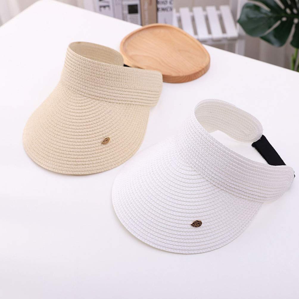 IMIKEYA Foldable Straw Sun Hat for Women - Wide Brim Beach Visor Cap, Summer Travel Bonnet with UPF Protection, Adjustable Chin Strap - Perfect for Golf, Beach, Outdoor Activities & Vacation Accessories