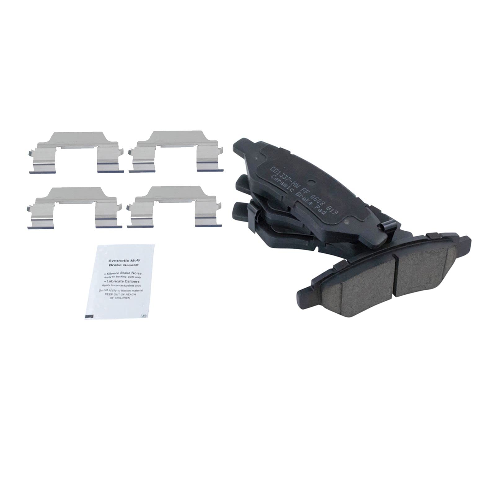 High-Performance Front & Rear Ceramic Brake Pads & Rotors Kit for 2010-2016 Cadillac SRX - Includes Brake Chemical Kit for Smooth Stopping Power - Perfect for City Driving & Highway Commutes