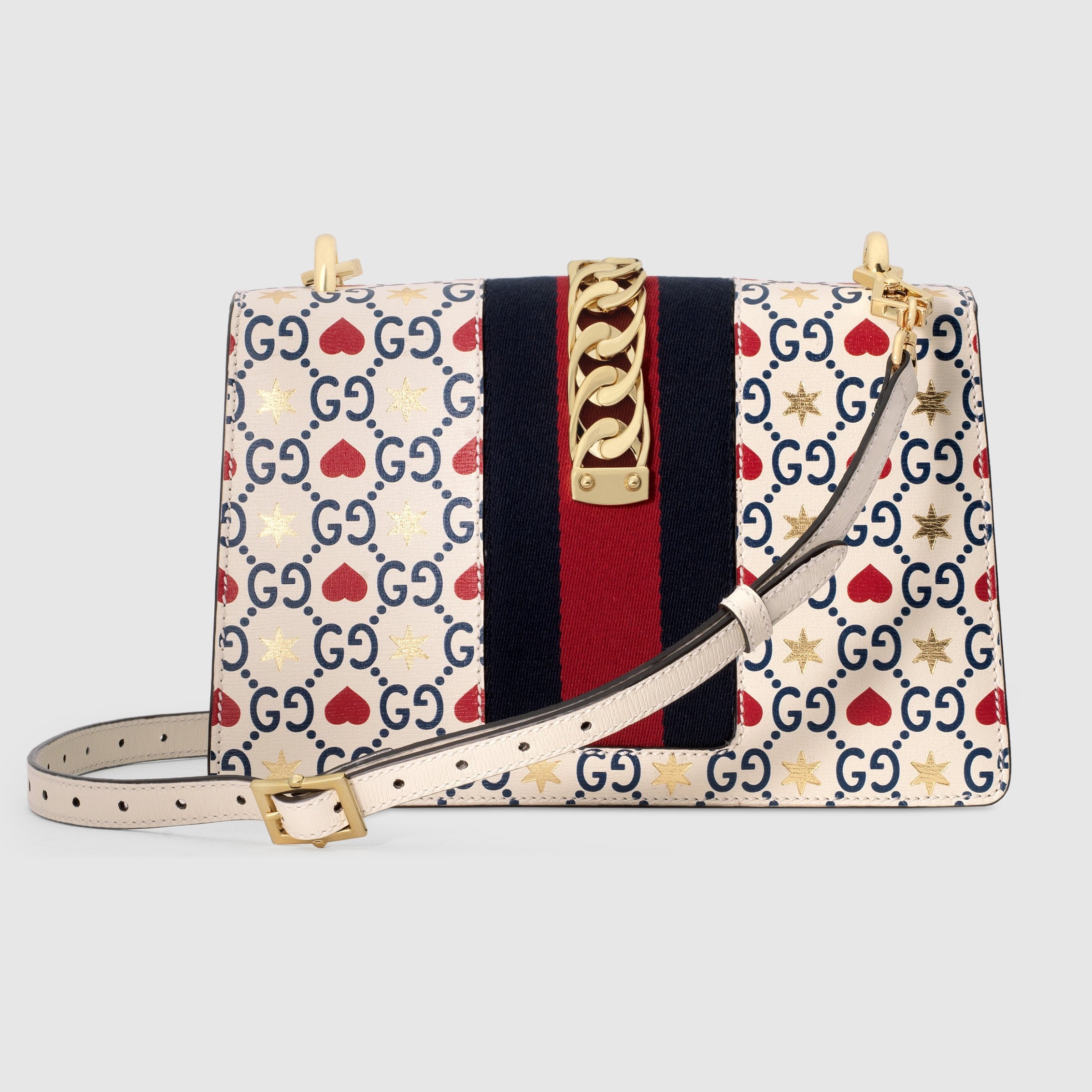 Gucci Sylvie Small Shoulder Bag for Women - Luxury Leather Crossbody Purse for Valentine's Day, Date Night & Special Occasions