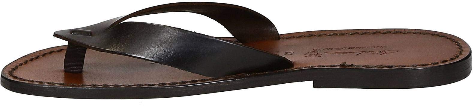 Gianluca Handcrafted Men's Leather Slippers - Artisan Made Genuine Leather House Shoes for Comfort & Style - Perfect for Indoor Lounging & Spa Relaxation