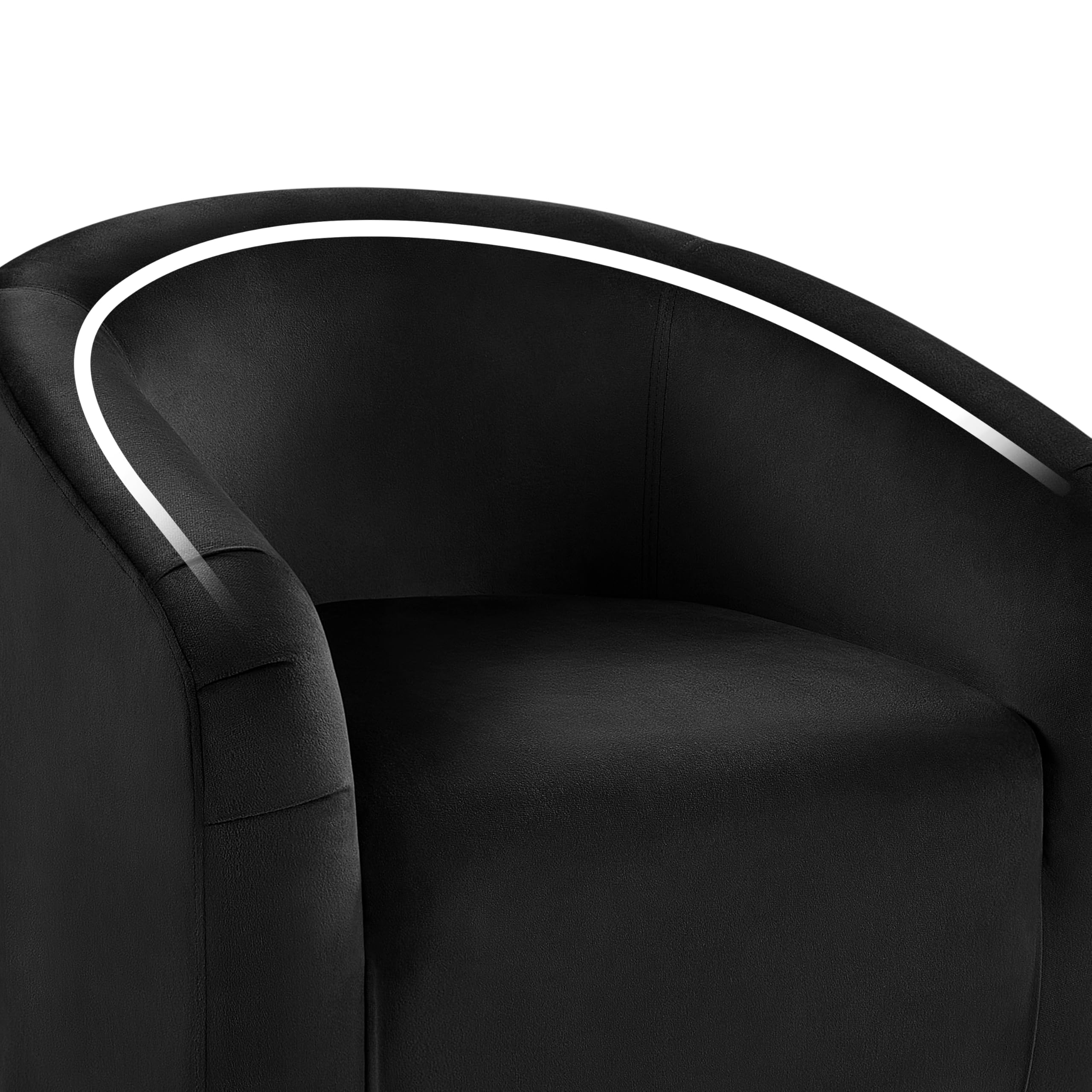 Yaheetech Set of 2 Black Velvet Accent Chairs - Modern Barrel Club Chairs with Soft Padding, Comfortable Lounge Seating for Living Room, Bedroom, Office Waiting Area - Perfect for Home Decor, Hotel Lobby & Reception Areas (Matte Black)