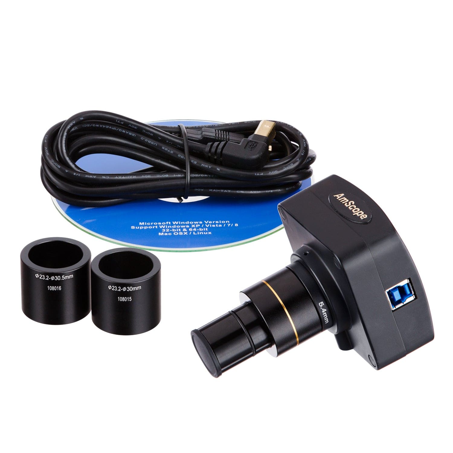 Amscope SM-2TY LED 10M3 7X-90X Trinocular Zoom Stereo Microscope with 10MP USB3 Camera - Professional Lab & Research Microscope for Electronics Repair, Jewelry Inspection, and Scientific Education