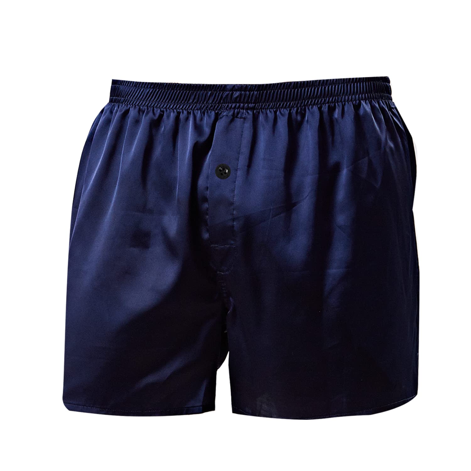 Silky Satin Boxer Shorts for Men - Breathable Loose Fit Sleepwear & Lounge Pajama Bottoms - Perfect for Sleeping, Lounging at Home, and Travel Comfort