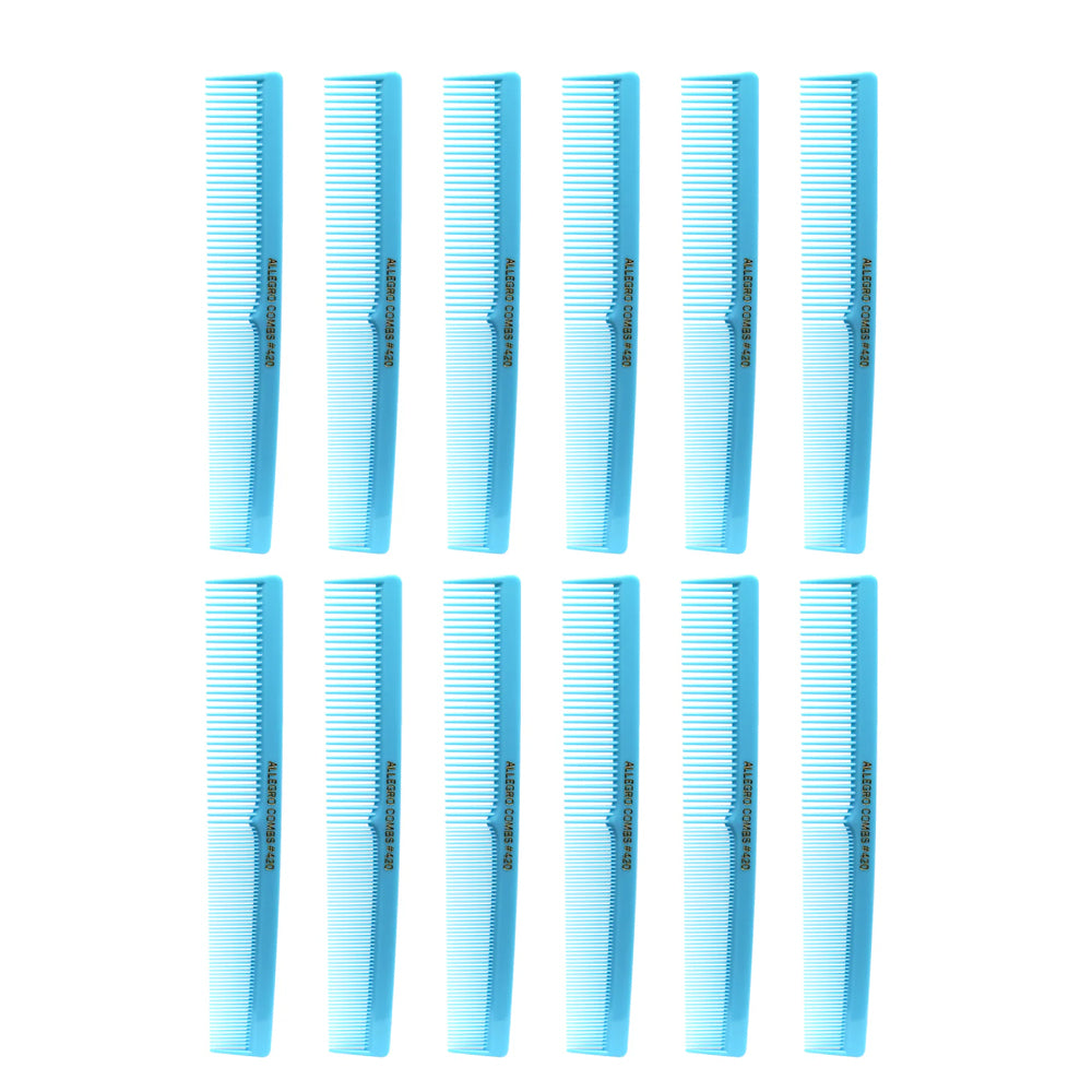 Professional 12-Piece Allegro Barber Comb Set for Hair Cutting & Styling - Perfect for Salons, Home Grooming & DIY Hairstyles