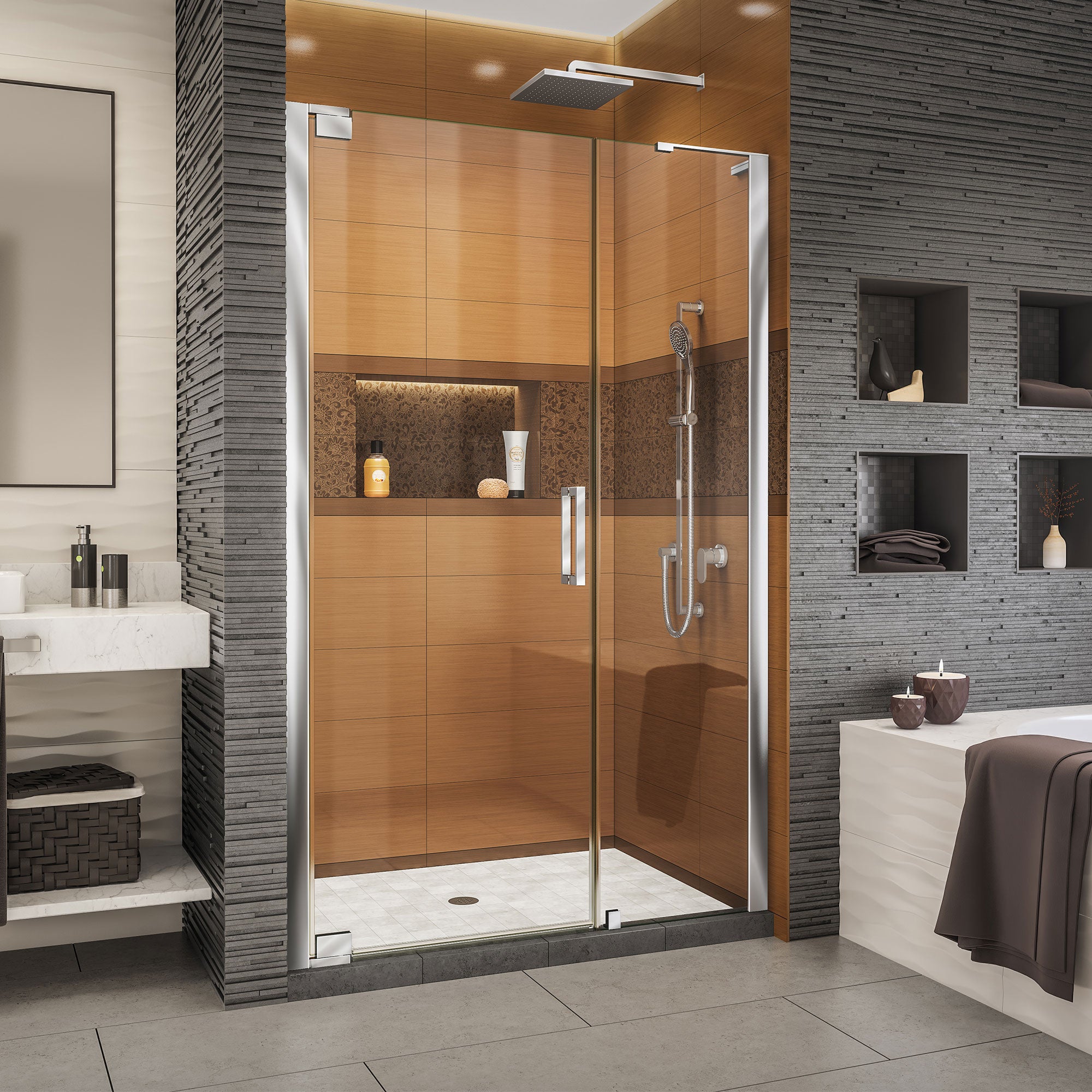 DreamLine Elegance LS Frameless Pivot Shower Door 46.5-48.5