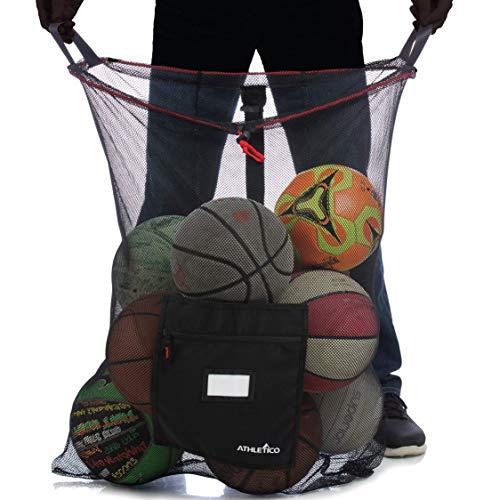 Athletico Extra Large Mesh Ball Bag - Durable Sports Equipment Storage for Basketball, Soccer, Volleyball - Perfect for Teams, Gyms & Outdoor Play