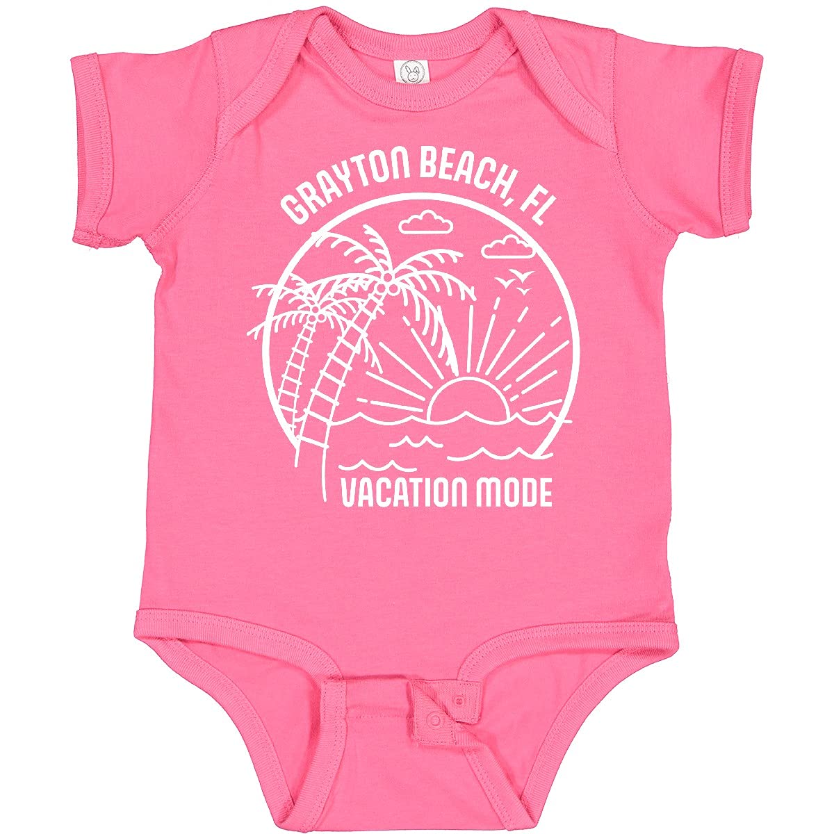 Inktastic Summer Vacation Mode Grayton Beach Florida Baby Bodysuit - Cute Florida Beach Outfit for Infants & Toddlers - Perfect for Family Vacations, Beach Trips & Photo Shoots