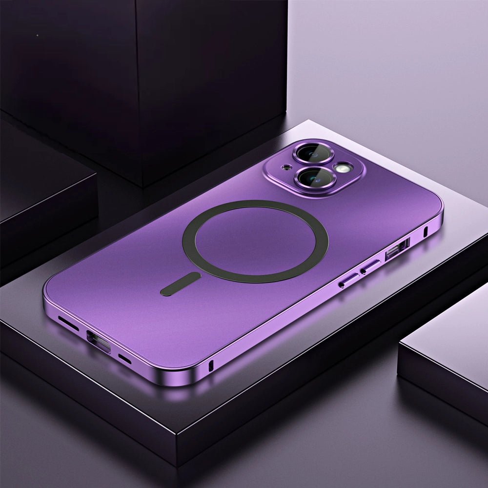 FusionSnap Aluminum MagSafe iPhone Case - Durable Protective Cover for iPhone 12/13/14/15 Pro Max - Slim & Lightweight Metal Design - Perfect for Everyday Use, Travel & Work