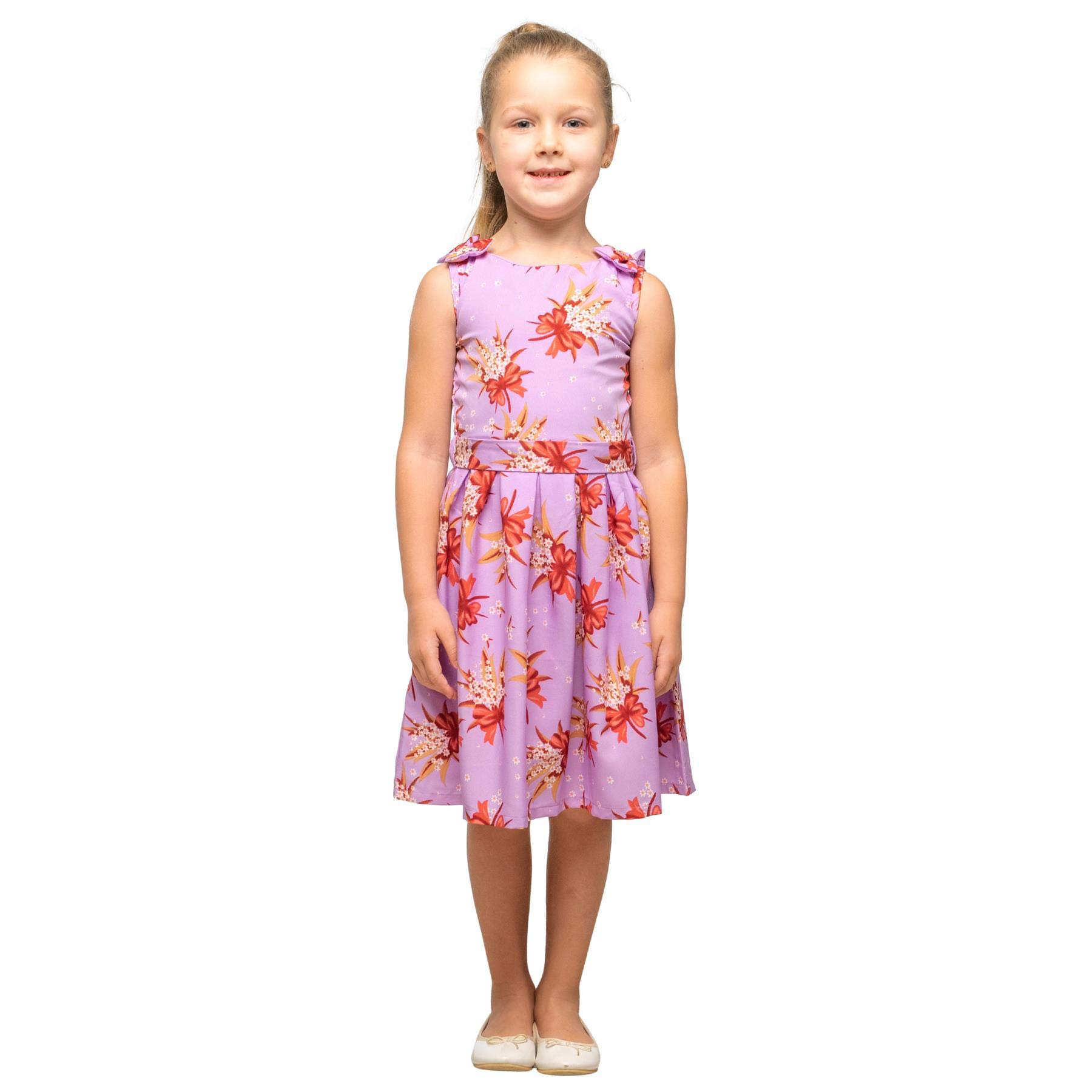 Miss Lavish London Baby Girls' Casual Shoulder Bow Summer Sleeveless Dress for Kids 3-12 Years | Perfect for Birthday Parties, Beach Outings & Family Gatherings