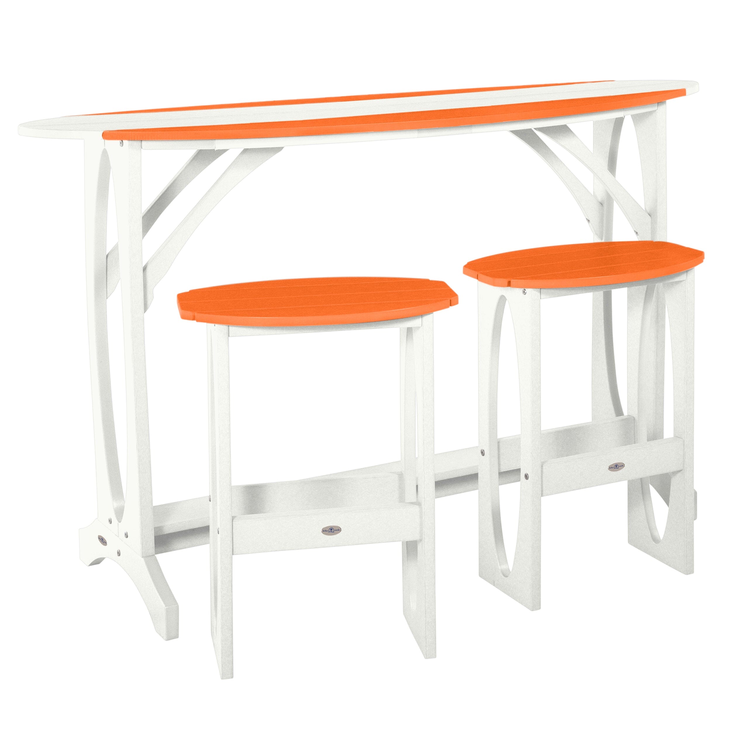 Shoreline 3-Piece Bar Height Outdoor Patio Bistro Set - Perfect for Small Balconies, Decks & Apartment Terraces