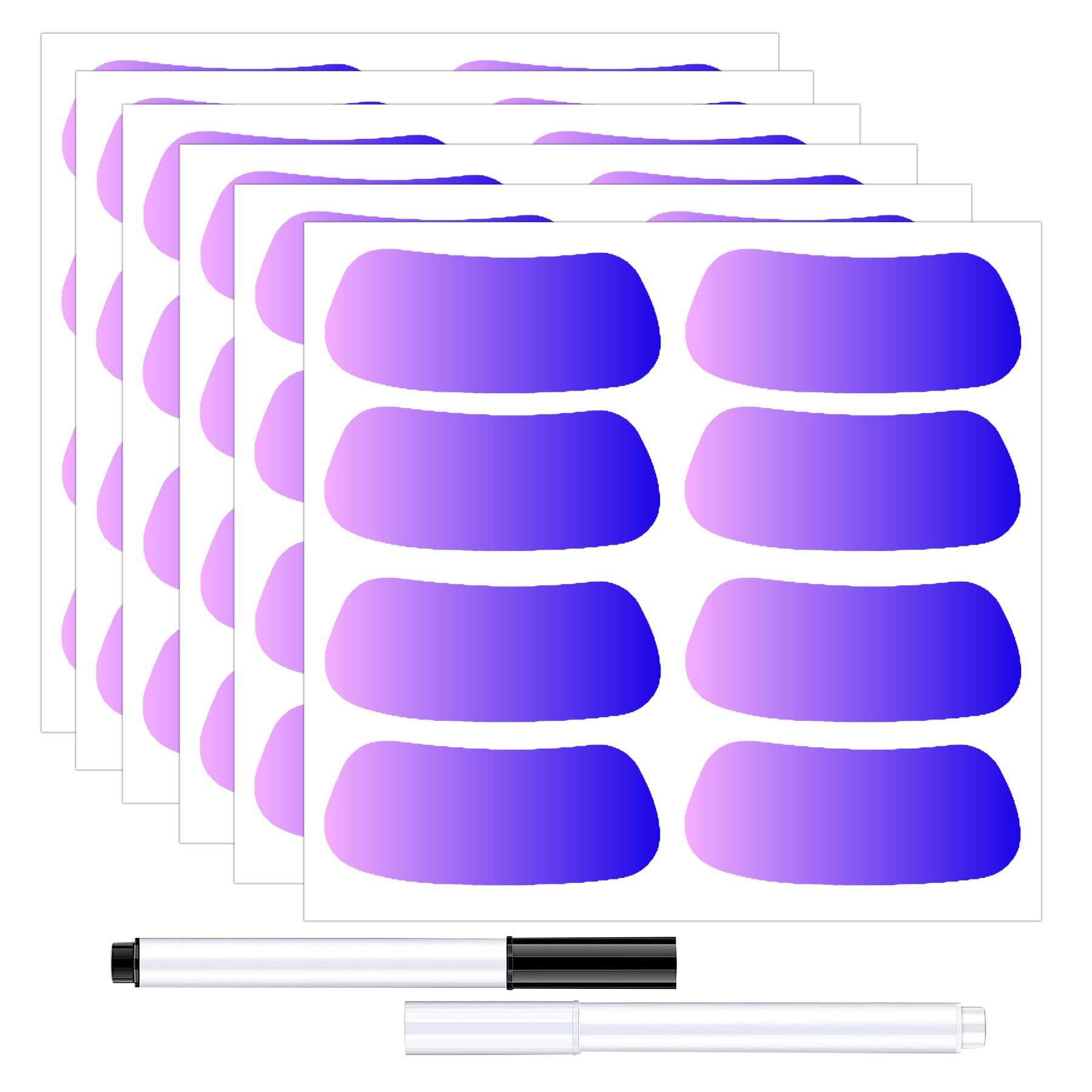 120pcs Gradient Color Change Sports Eye Black Strips Stickers for Baseball Football Softball Lacrosse - Themed Party & Game Day Supplies (Purple) | Perfect for Fans, Athletes, and Team Spirit Events
