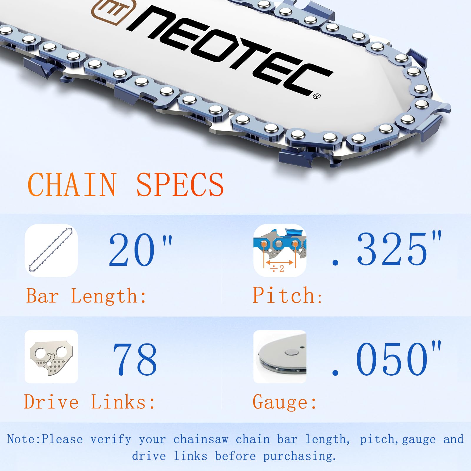 20 Inch Chainsaw Chains, 325