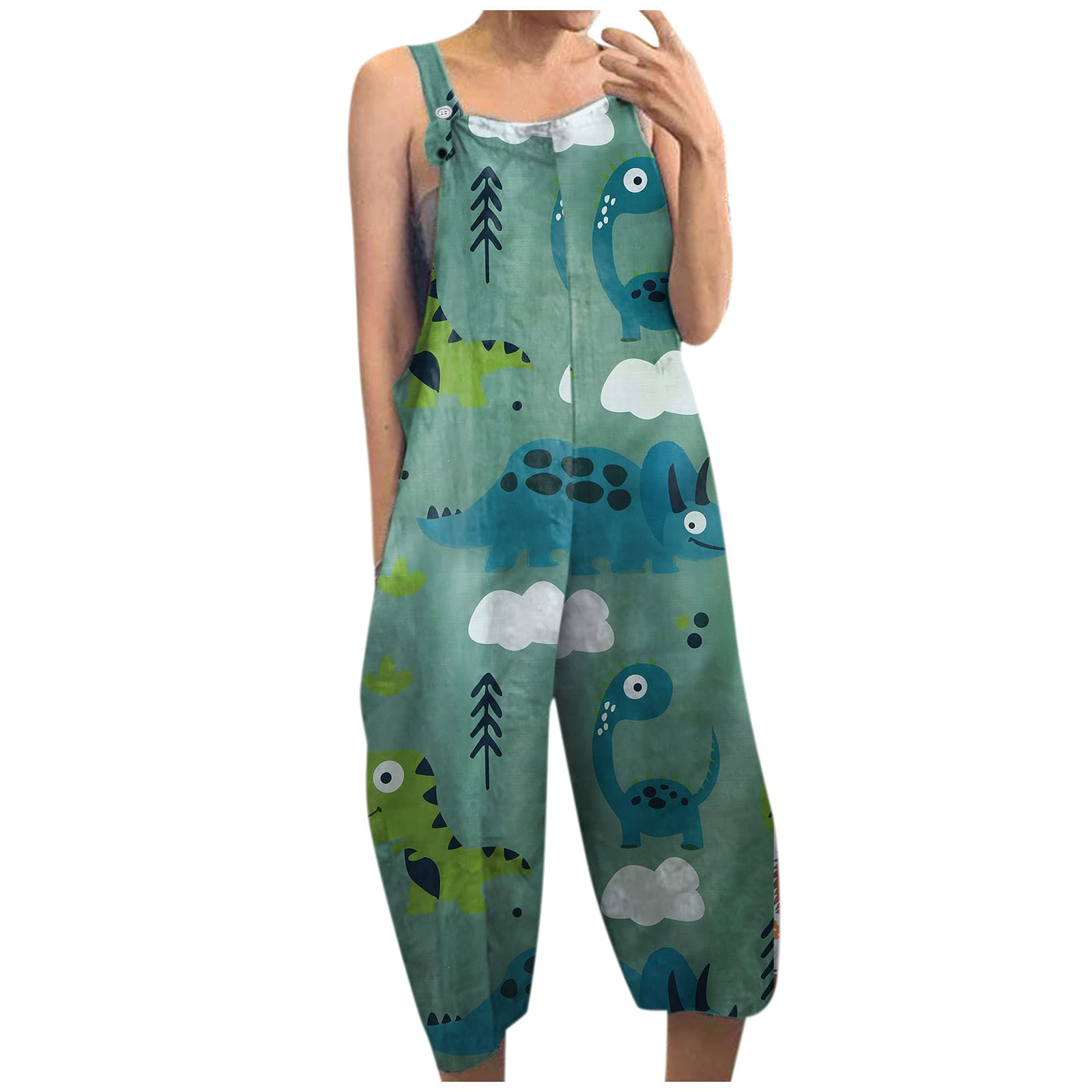 Women's Vintage Animal Print Lingerie Jumpsuit with Leg Straps & Pockets - Fashionable Casual Outfit for Date Night, Clubwear, or Lounge