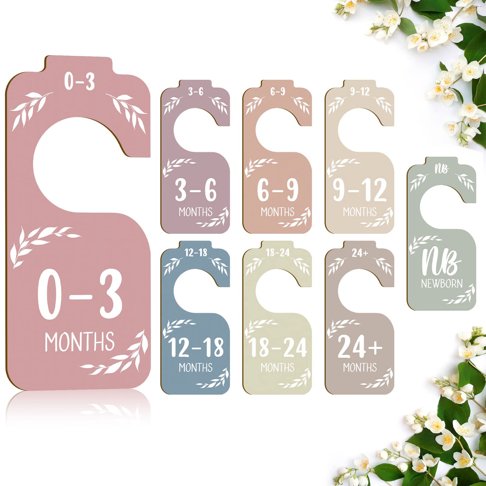 Wooden Baby Closet Dividers - Colorful Nursery Clothes Organizer for Newborns & Toddlers - Perfect Gift for New Parents - Ideal for Nursery Organization & Baby Clothes Storage
