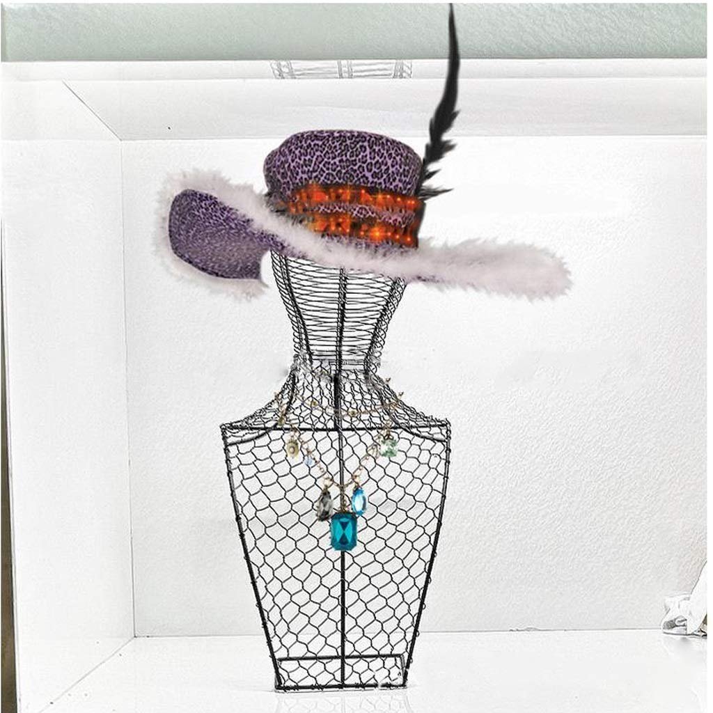Black Detachable Metal Wig Holder & Mannequin Head Stand - Adjustable Display for Wigs, Hats, Caps, Scarves - Perfect for Salon, Cosplay, Fashion Shows & Home Storage
