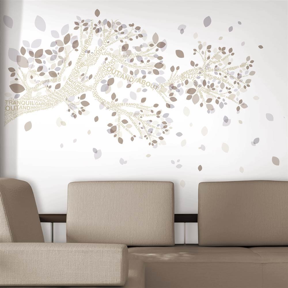 RoomMates RMK2997GM Nature-Inspired Words Peel & Stick Wall Decals - Large Removable Wall Stickers for Home, Nursery, Office Decor
