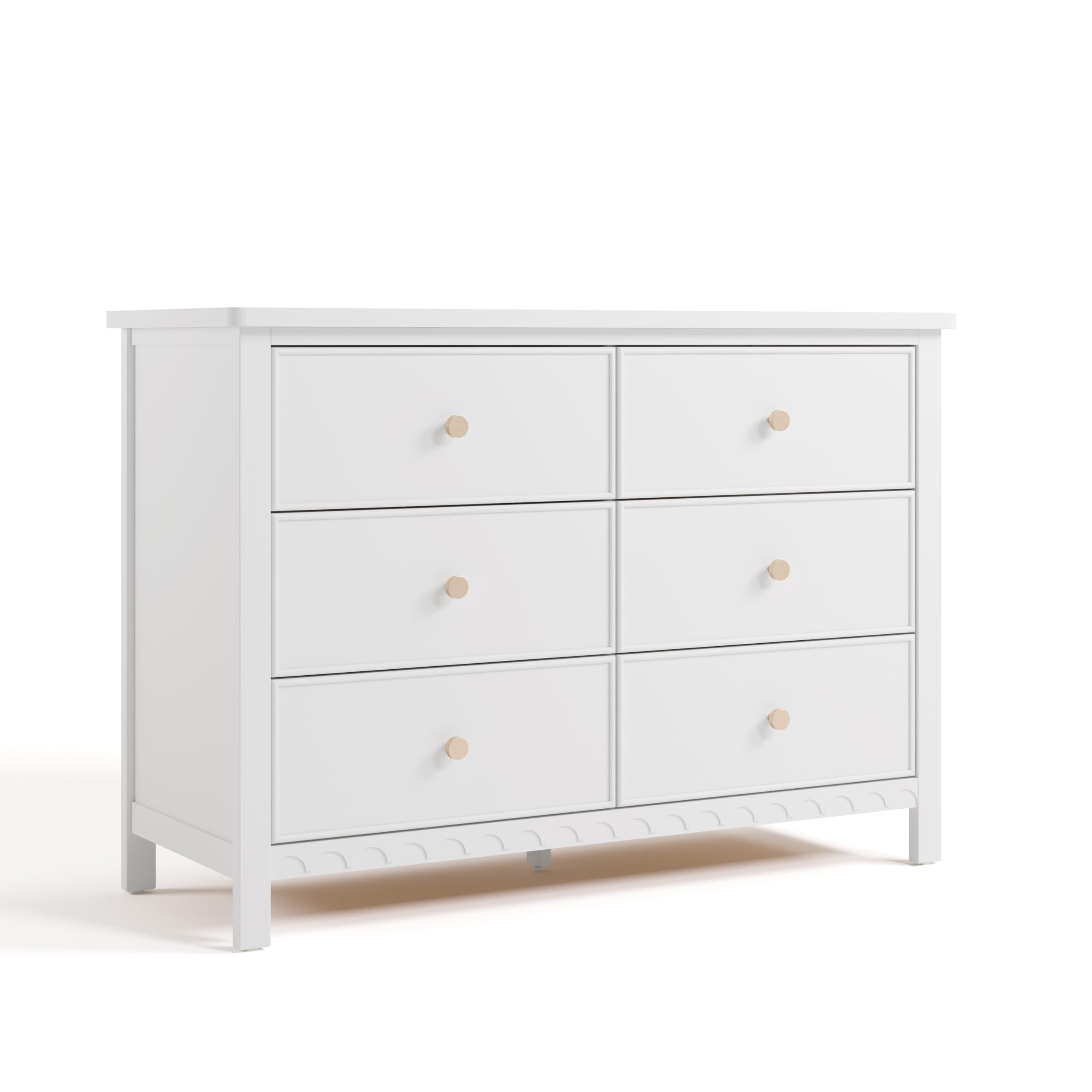 Graco Sasha 6-Drawer Dresser in White - GREENGUARD Gold Certified Nursery & Bedroom Dresser with Spacious Storage | Interlocking Drawer System | Easy Assembly with Pre-Installed Tracks | Perfect for Baby Room Organization & Home Storage Solutions