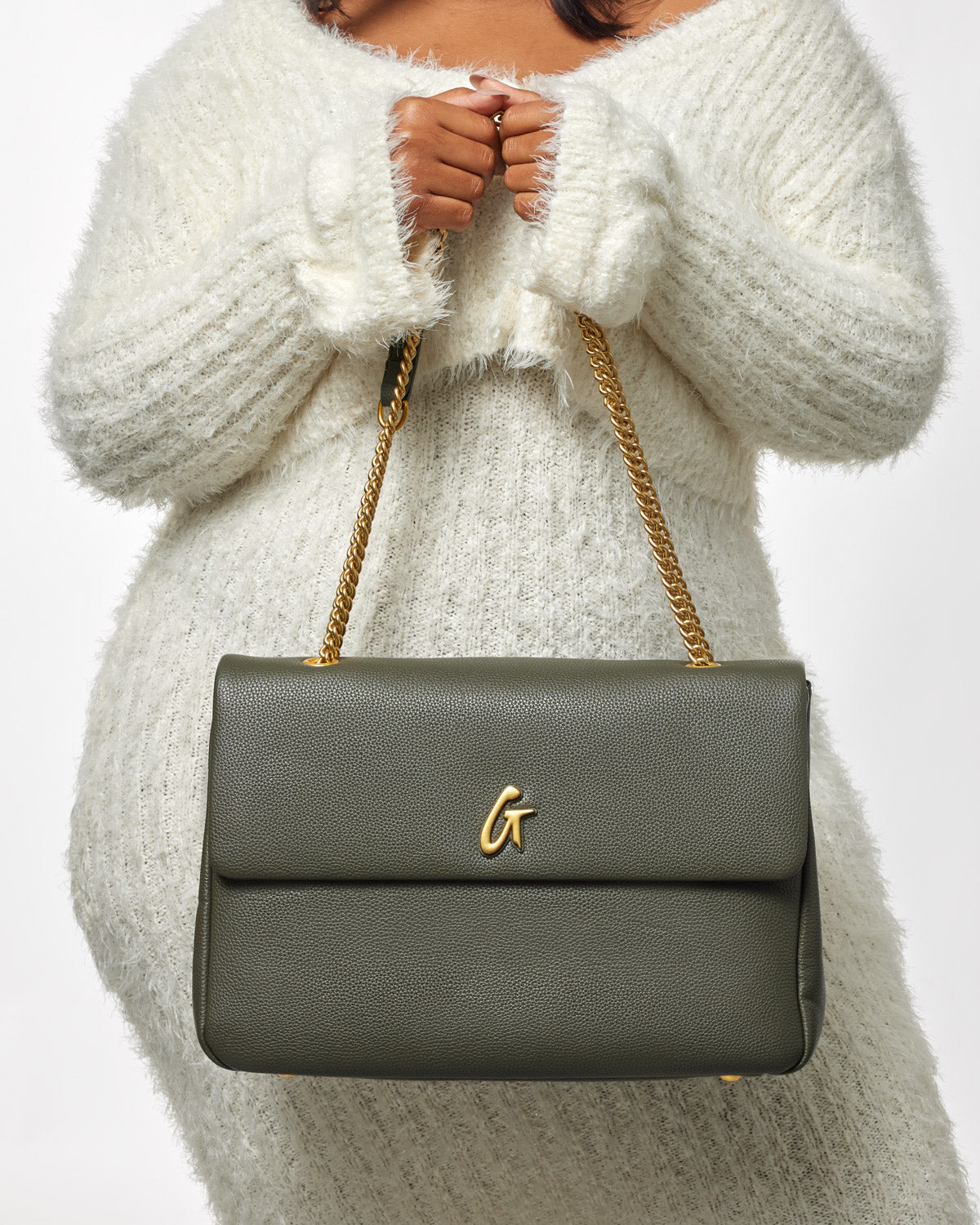 Large Pebble Flap Bag in Olive Green - Stylish & Spacious Tote for Women, Perfect for Work, Travel & Everyday Use