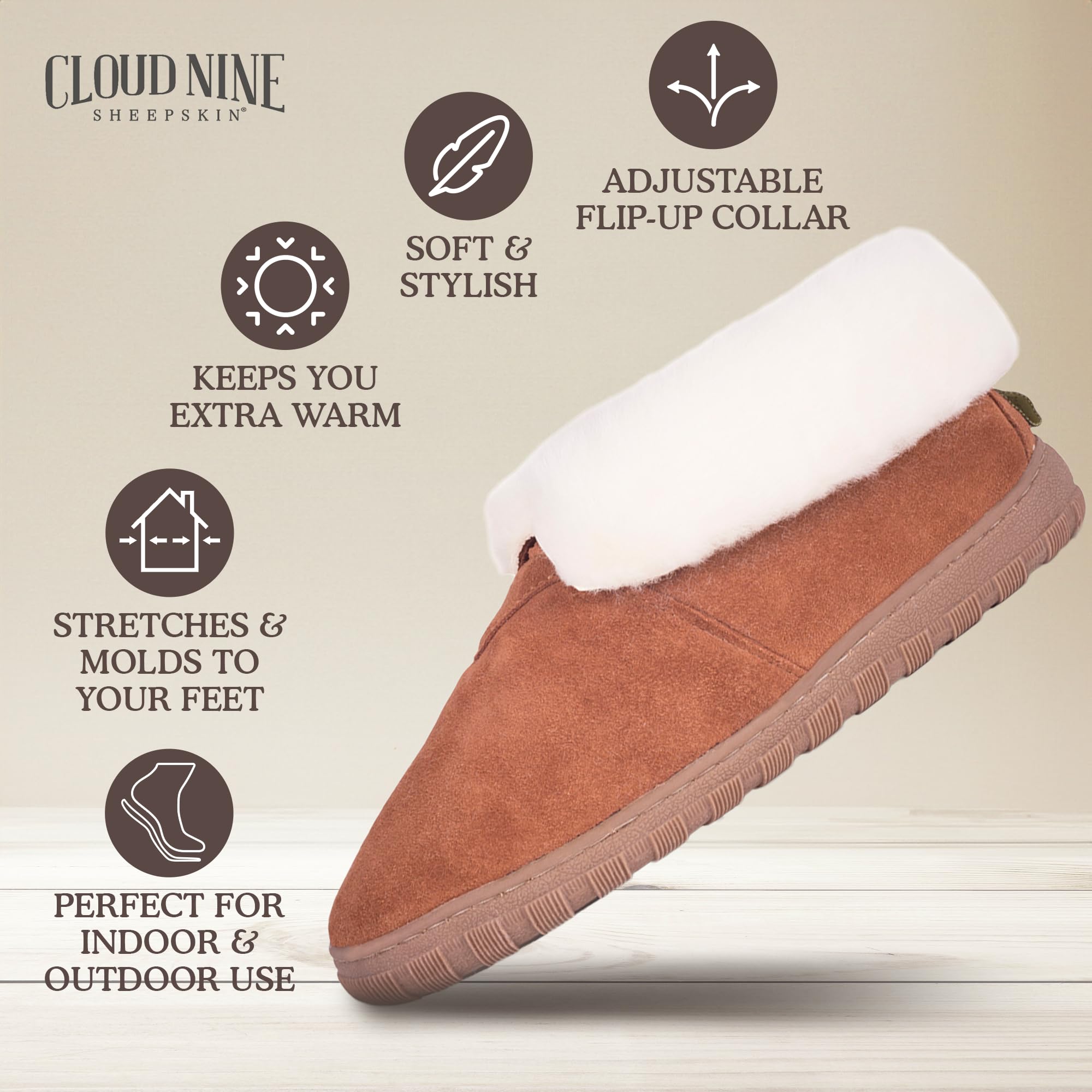 Women's Genuine Sheepskin Ankle Boots - Soft & Comfortable Indoor/Outdoor Shoes with Thermoplastic Rubber Sole - Perfect for Casual Wear, Winter Comfort & Home Slippers