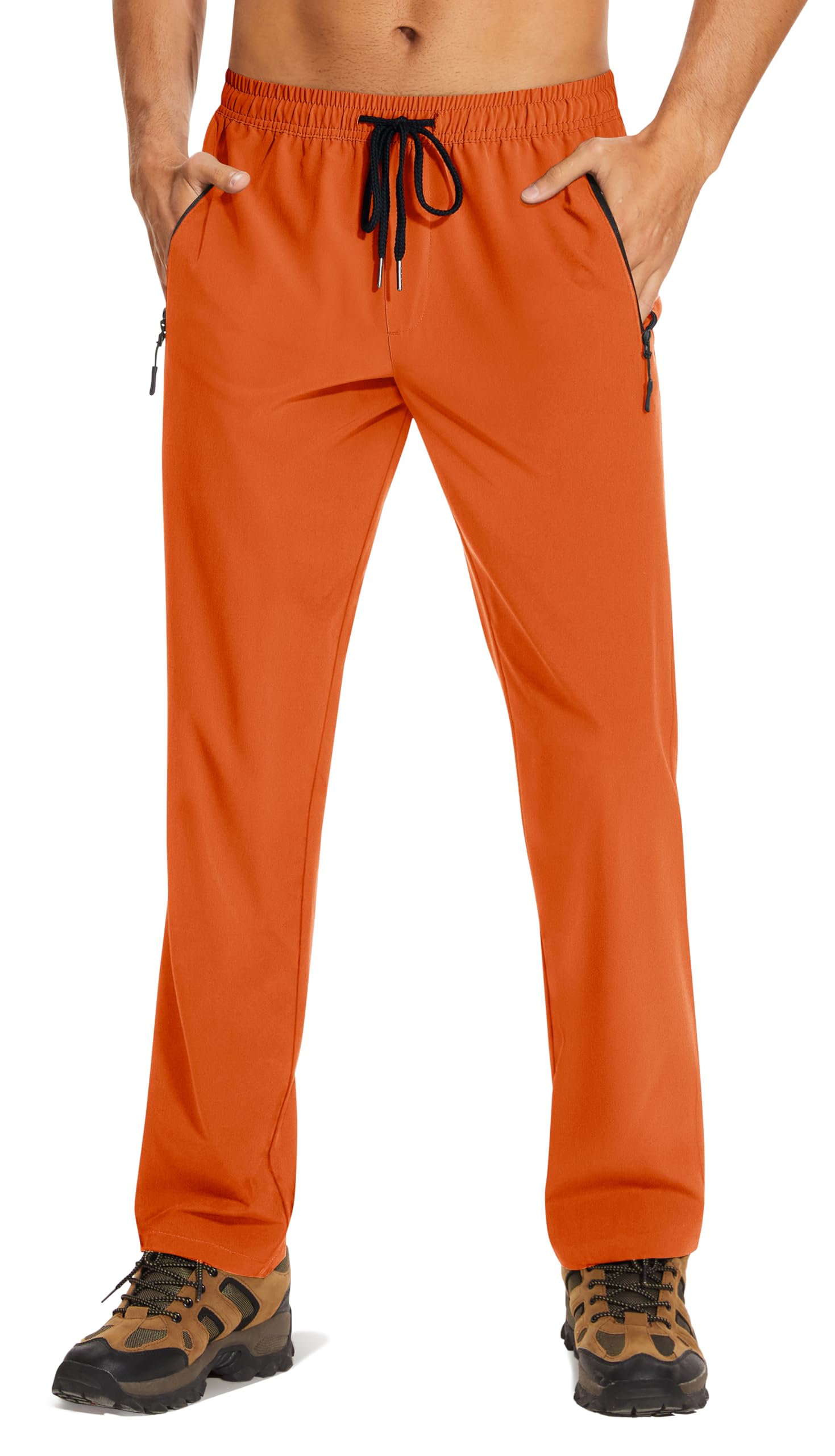 TACVASEN Men's Lightweight Hiking Pants - Quick Dry Stretch Water Resistant Joggers with Pockets for Outdoor, Gym & Workout - Athletic Casual Travel Pants for Hiking, Camping & Running