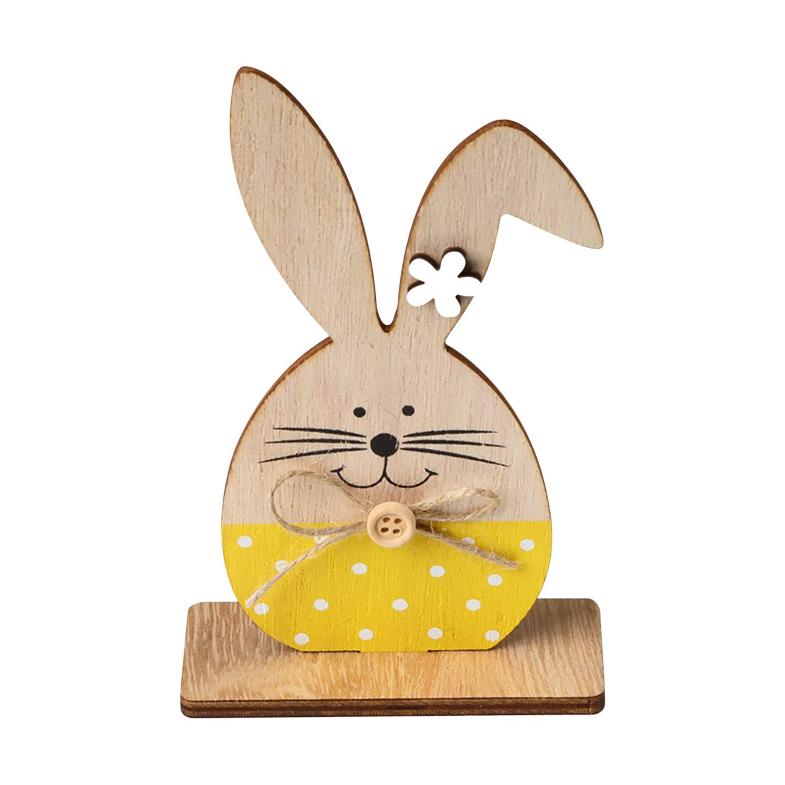Easter Bunny Wooden Mailbox Ornament - Nordic Style Home Decor for Easter & Spring - Yellow Handcrafted Mailbox Decoration - Perfect for Front Door, Garden, and Holiday Decorations