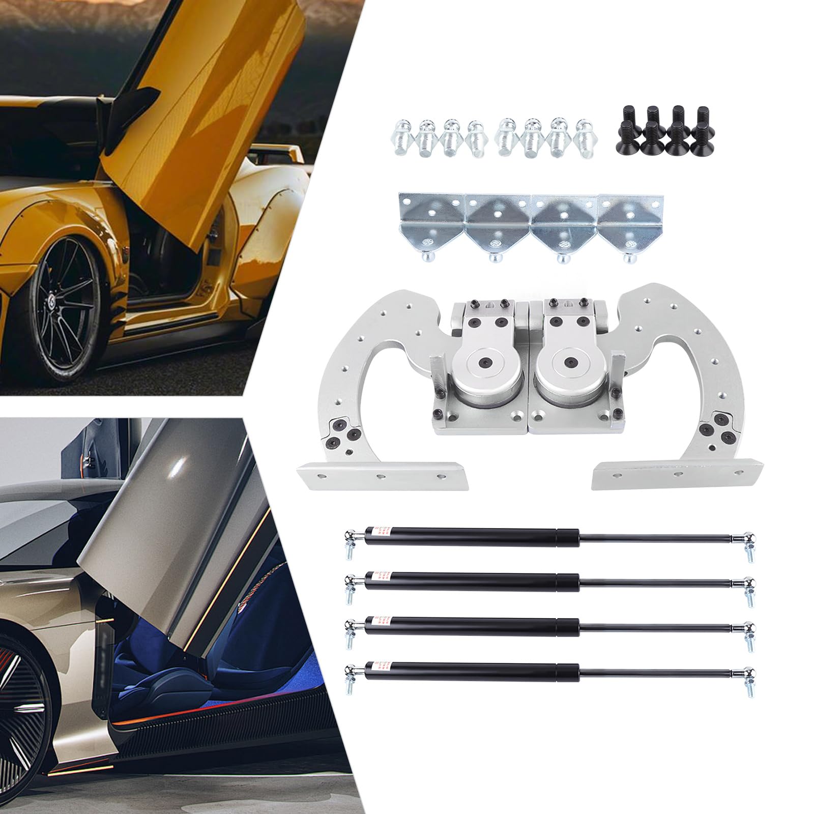 Universal Lambo Door Kit - Bolt-On 90 Degree Vertical Door Hinge Conversion for Audi, Dodge, Ford, Honda, Toyota, Nissan, Chevy | Easy Installation for Most Cars | Perfect for Car Shows, Custom Builds & Luxury Vehicle Upgrades