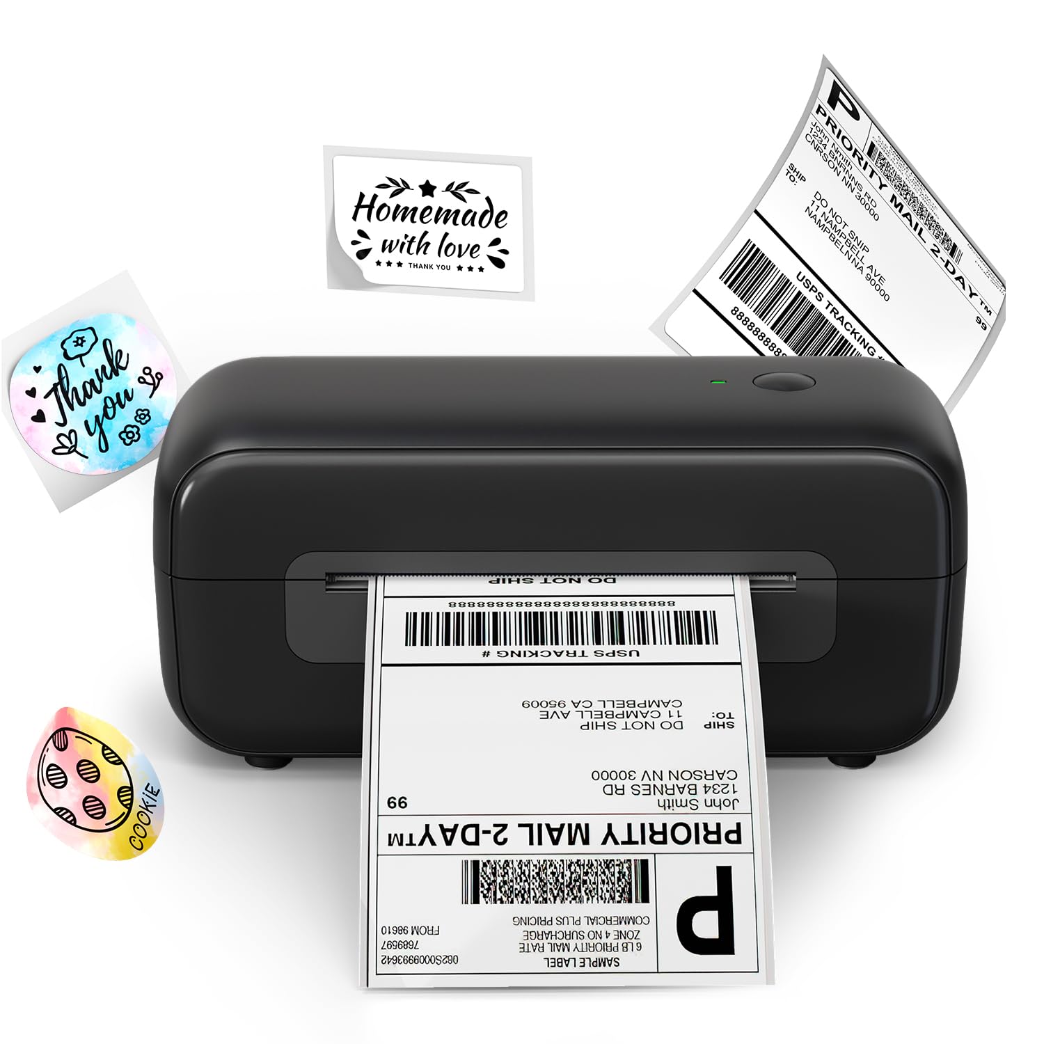 LabelCreate 4x6 Wireless Thermal Shipping Label Printer for Home & Small Business - Compatible with iPhone, Android, Mac, Windows, UPS & Colissimo - Perfect for E-commerce, Amazon FBA & Package Shipping