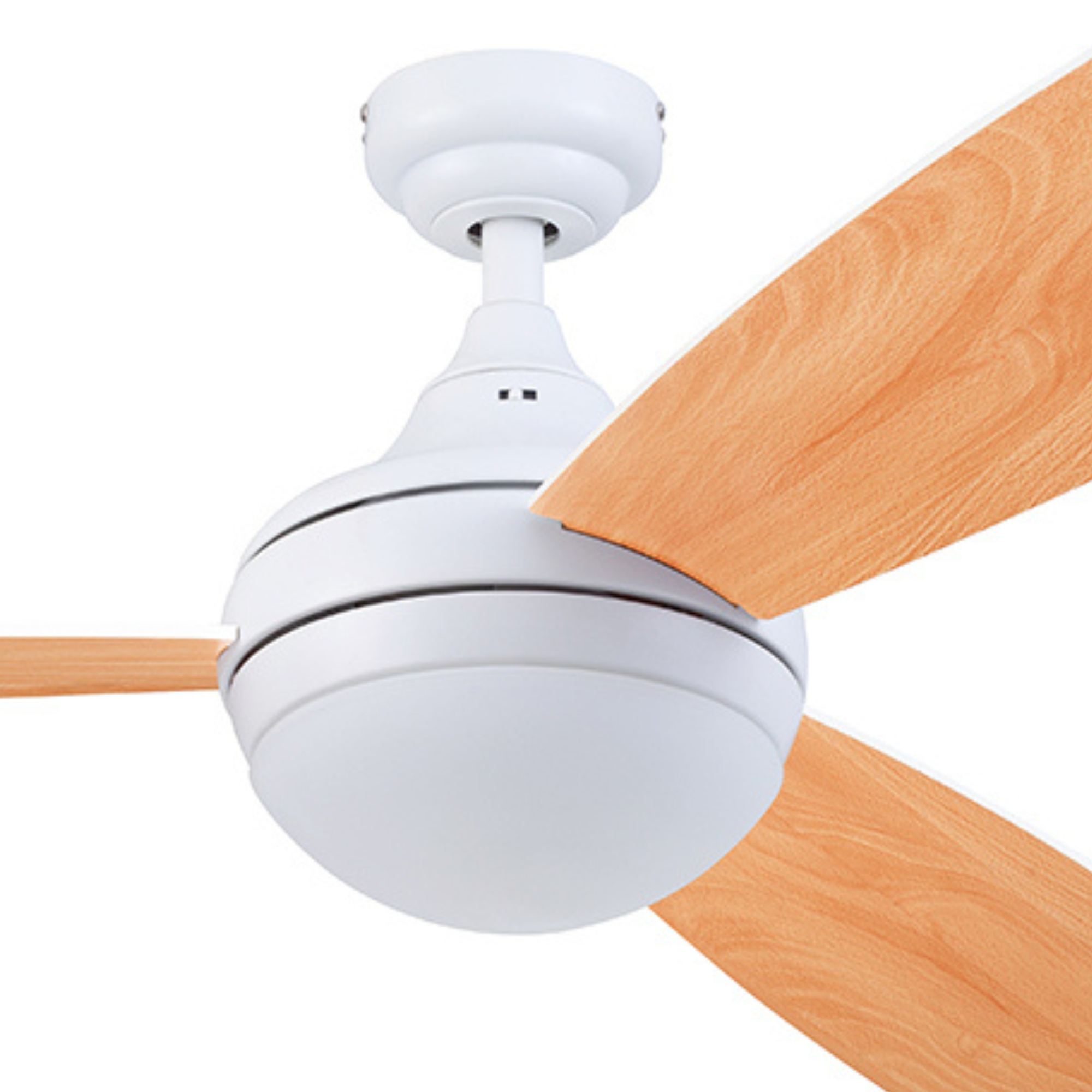 52 Inch White Calico Ceiling Fan with Remote Control - Perfect for Living Room, Bedroom, and Office Spaces